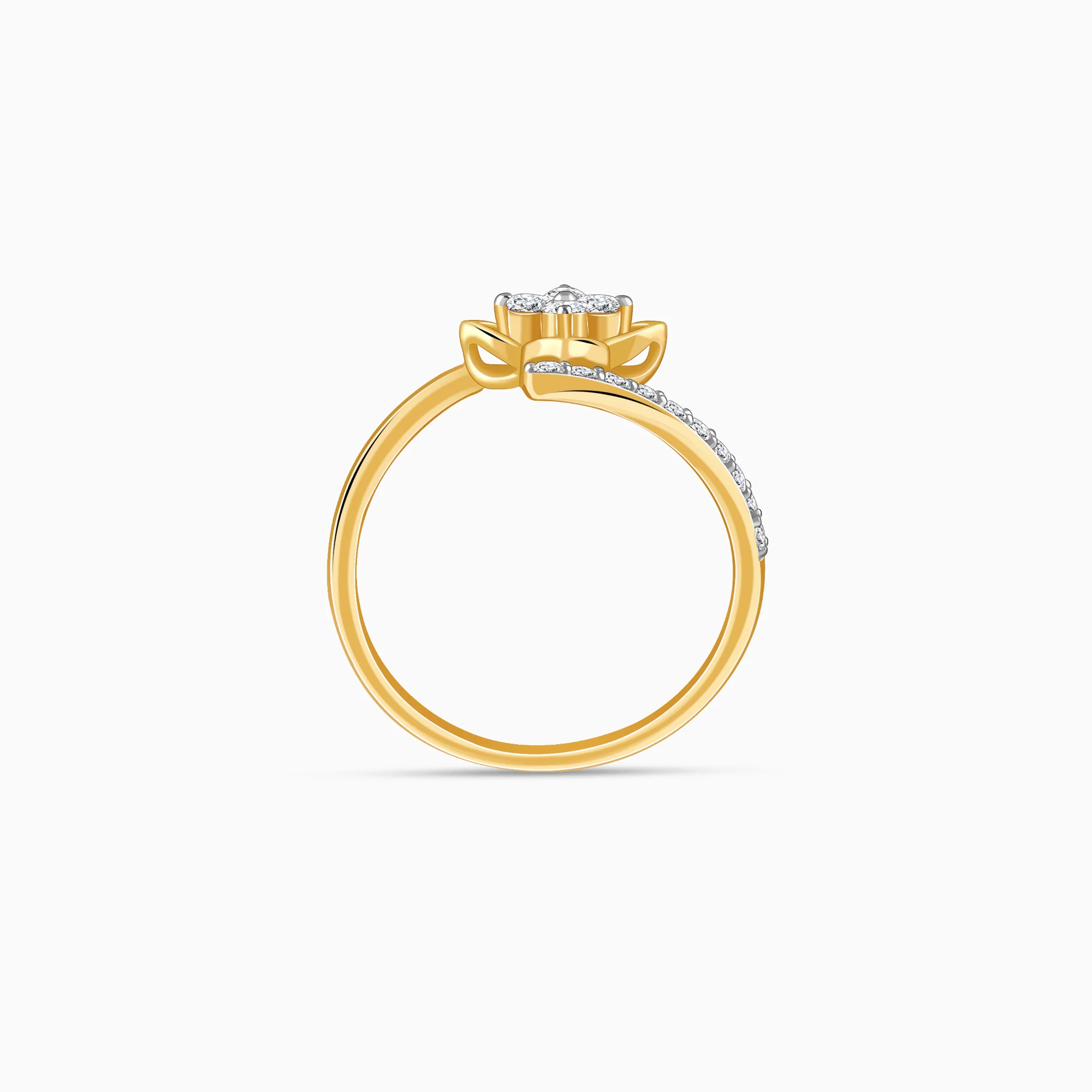 Gold Petal Spirit Lab Grown Diamond Ring - Image 5