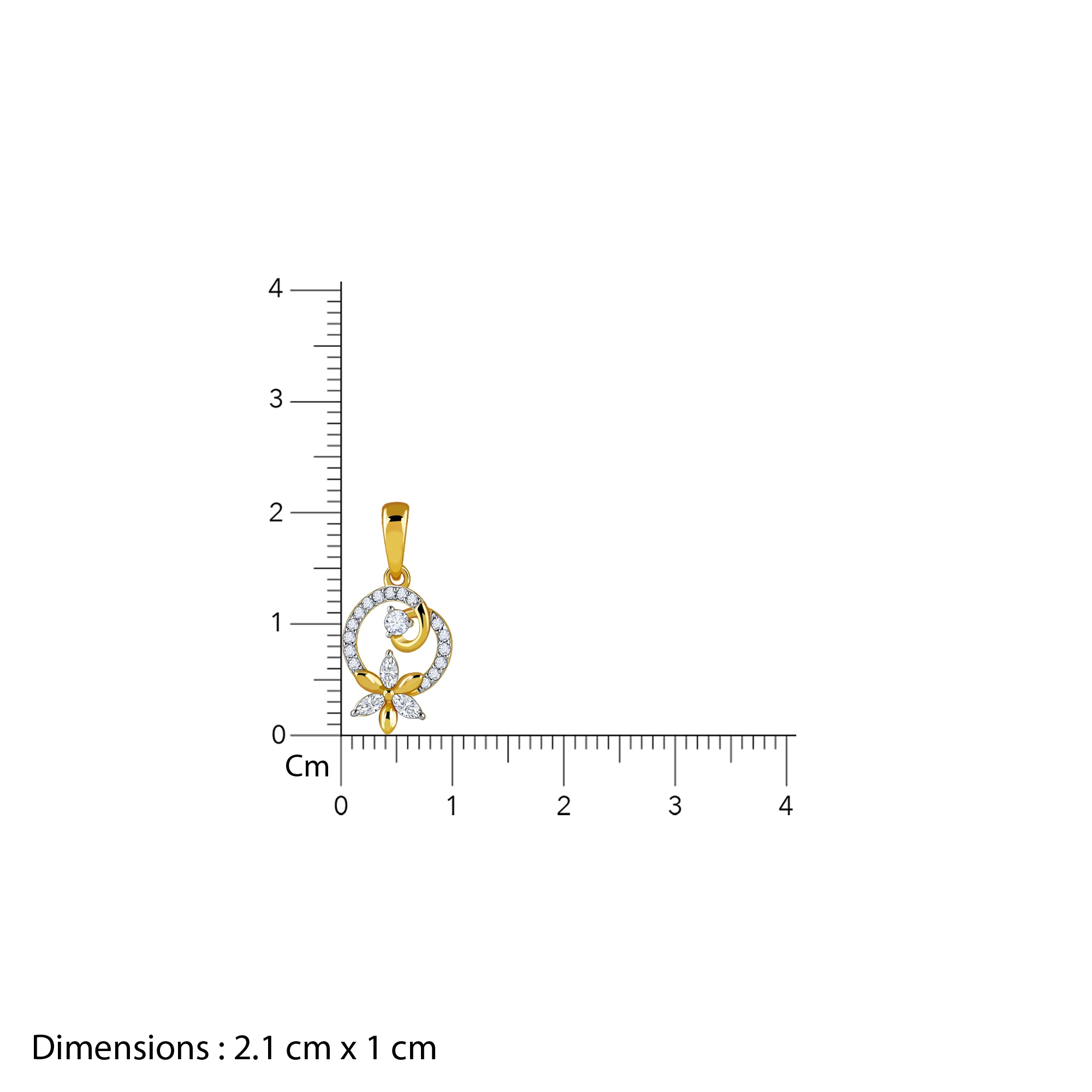 Gold Petal Whisper Lab Grown Diamond Pendant - Image 6