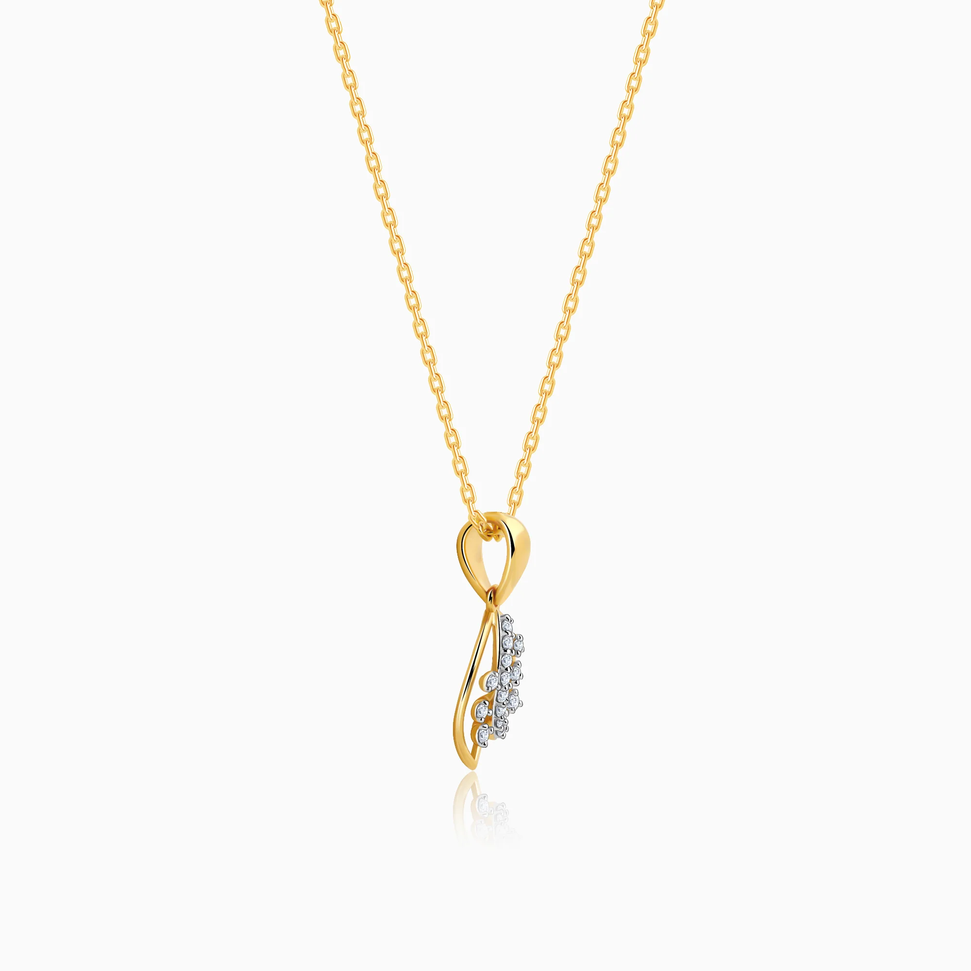 Gold Petioles Diamond Pendant - Image 5