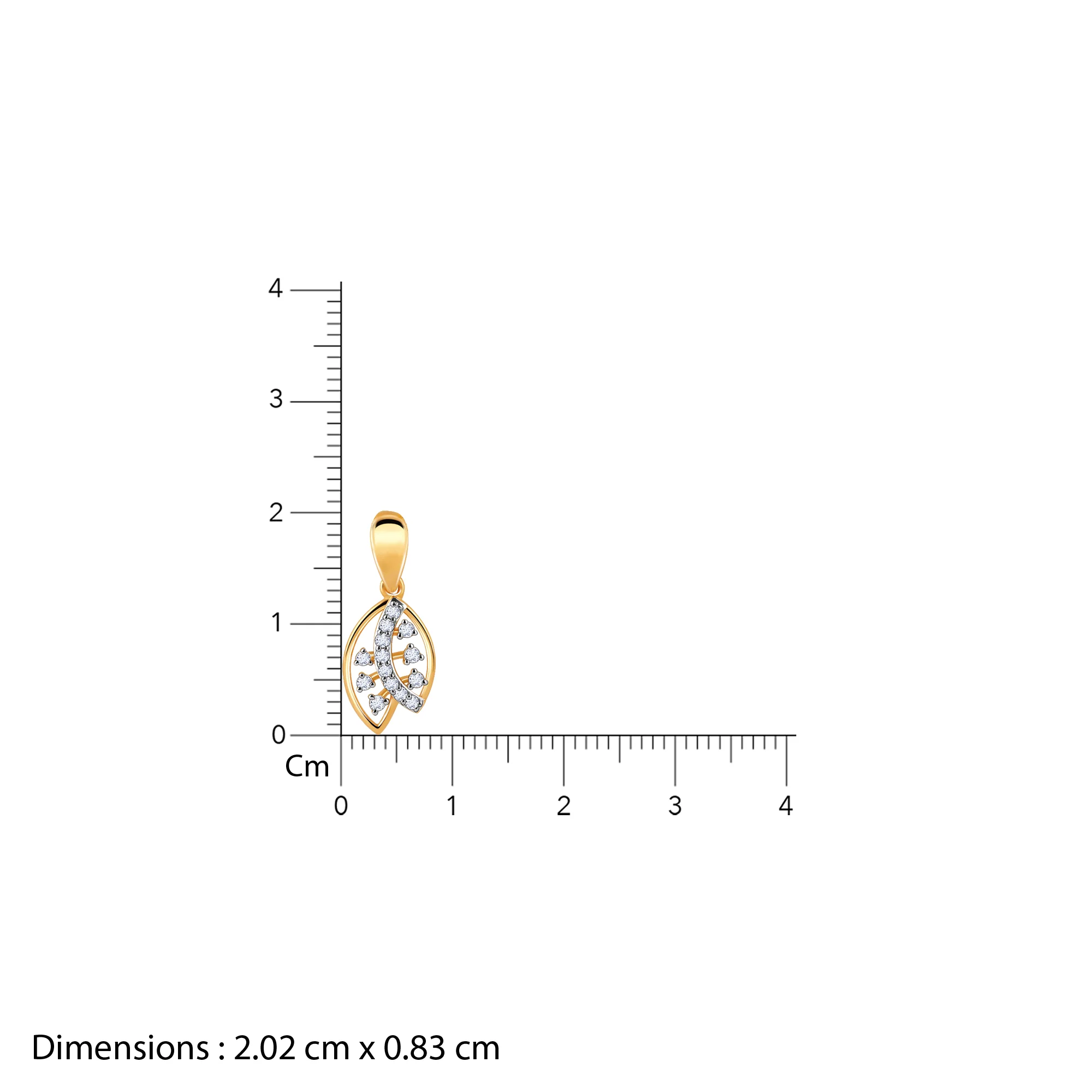 Gold Petioles Diamond Pendant - Image 6