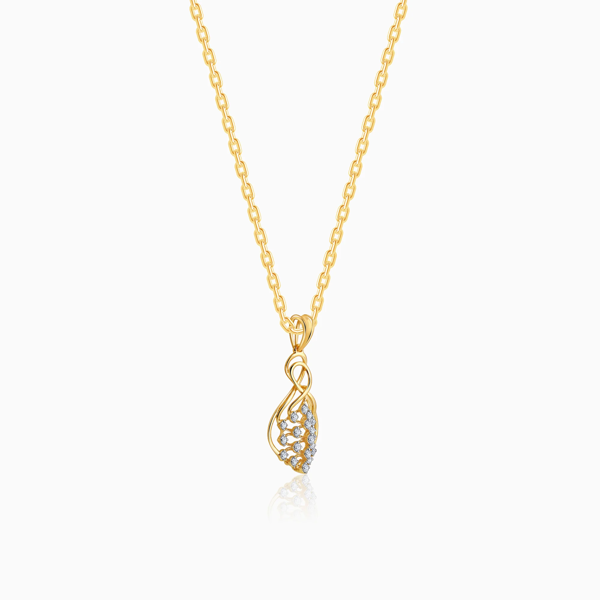 Gold Poire Diamond Pendant - Image 5