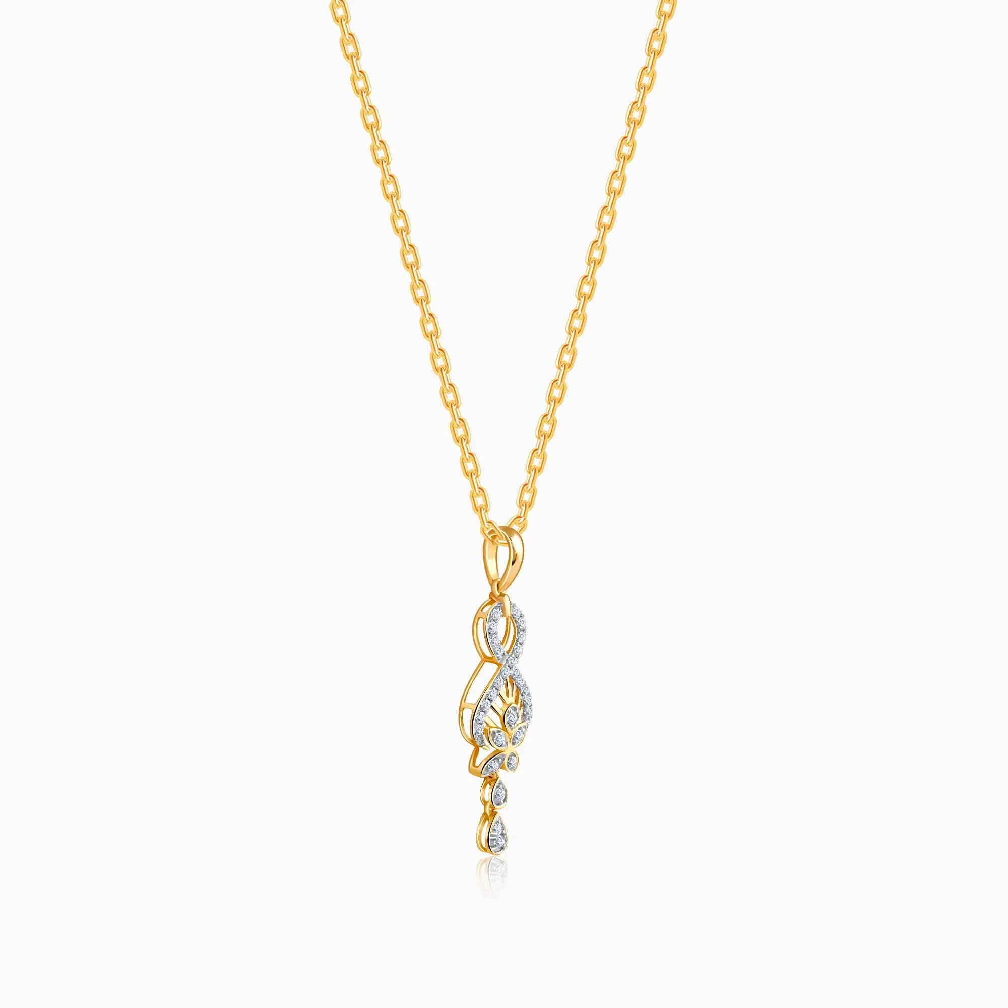 Gold Precious Infinity Lab Grown Diamond Pendant - Image 4