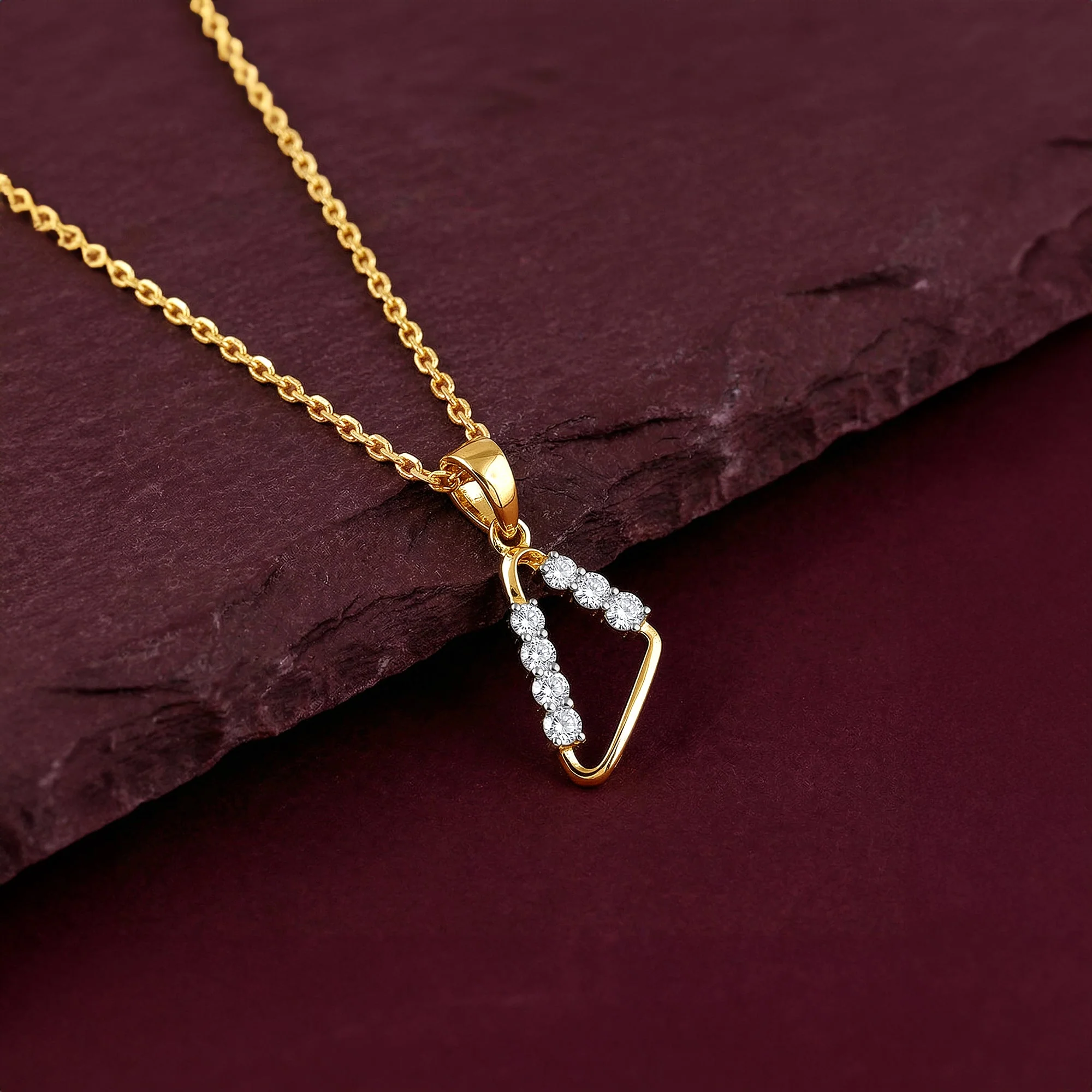 Gold Prism Muse Lab Grown Diamond Pendant - Image 2
