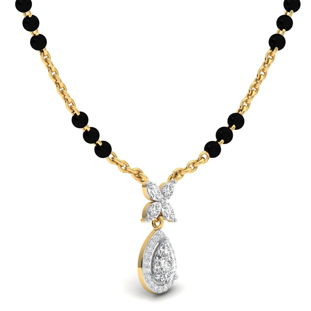 Gold Radhika Diamond Mangalsutra - Image 3