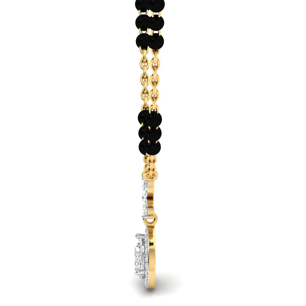 Gold Radhika Diamond Mangalsutra - Image 5