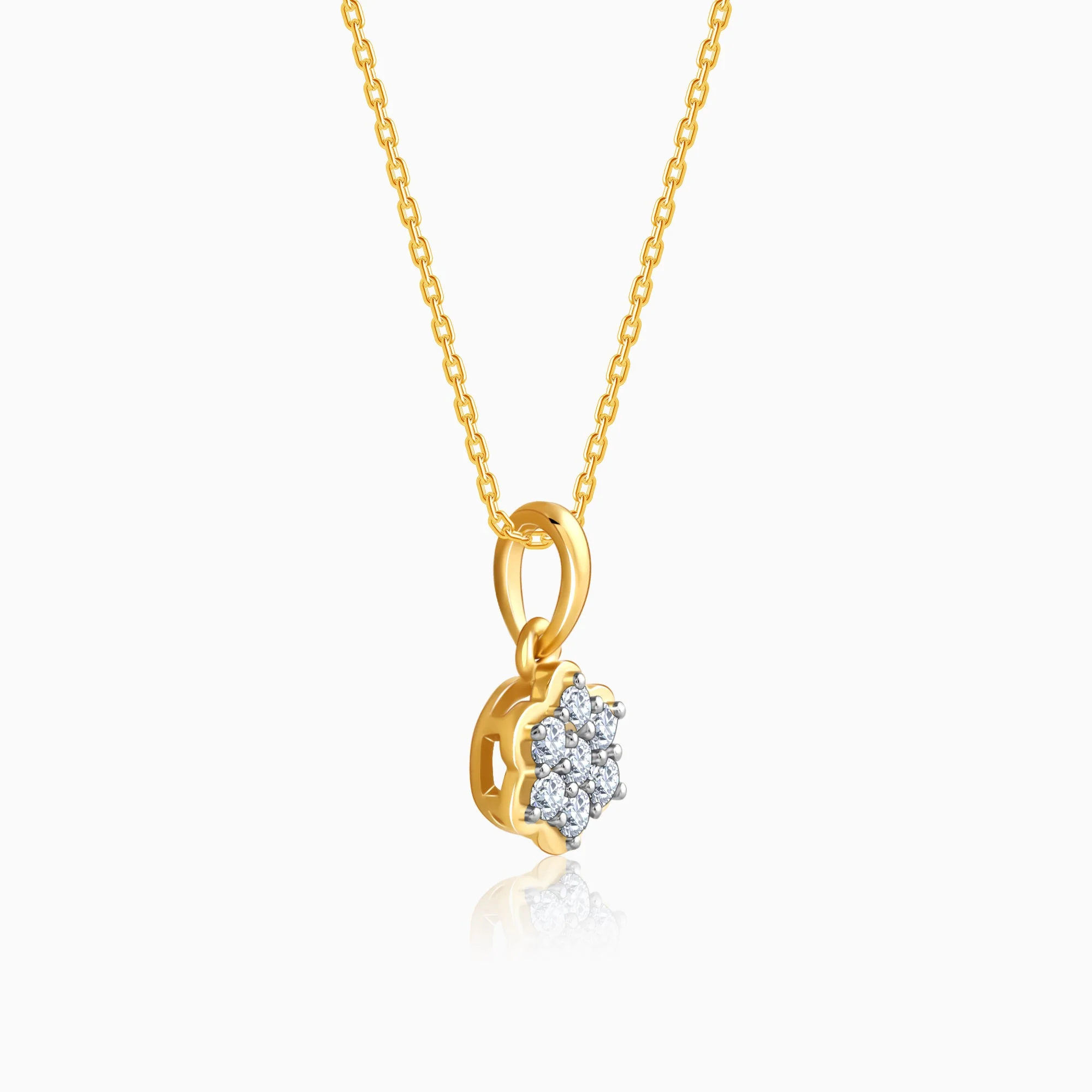 Gold Radiant Lab Grown Diamond Pendant - Image 4