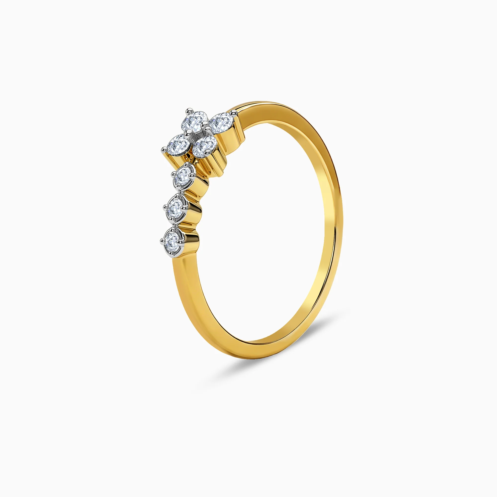Gold Radiant Petaline Lab Grown Diamond Ring (Size 12) - Image 4