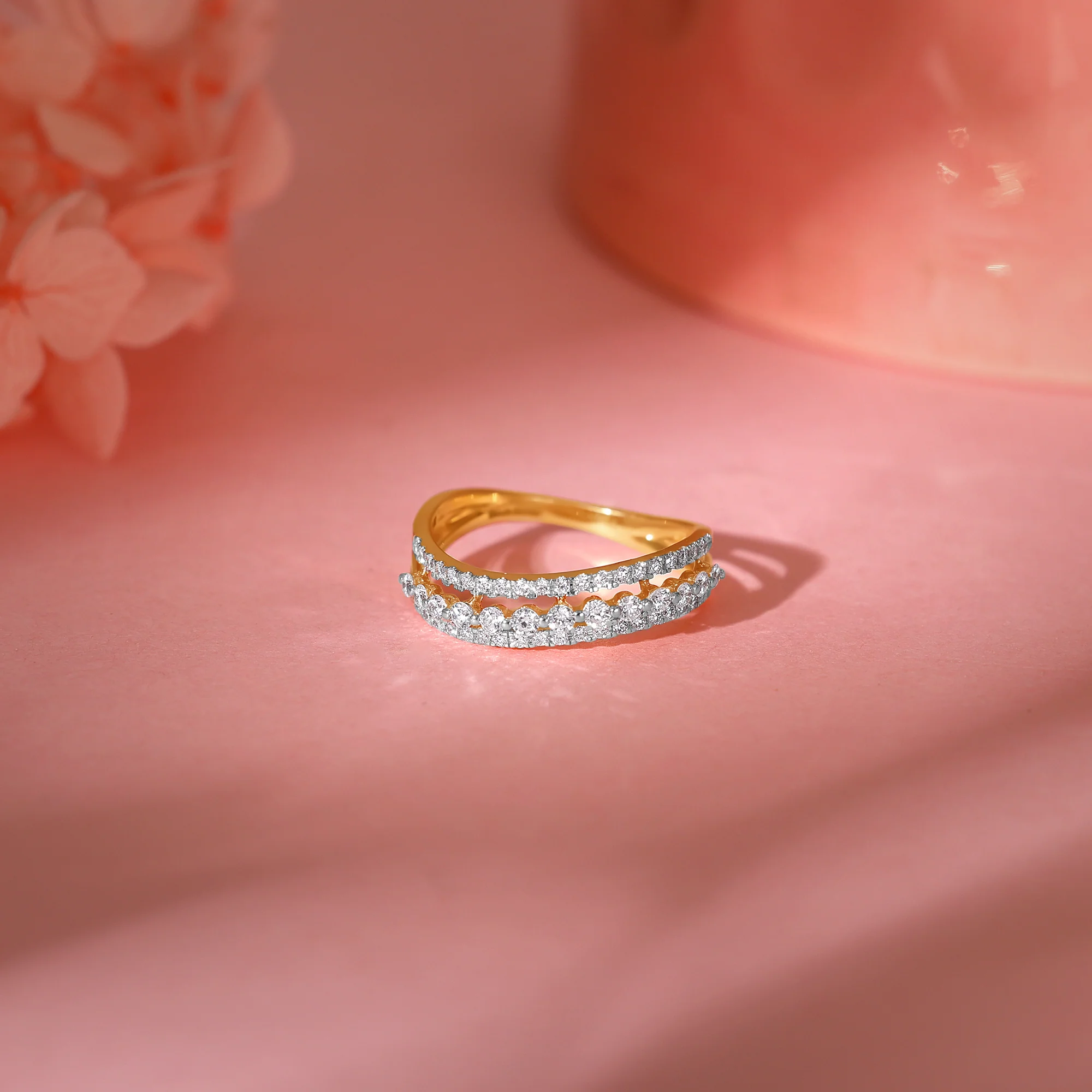 Gold Radiant Unity Diamond Ring - Image 2