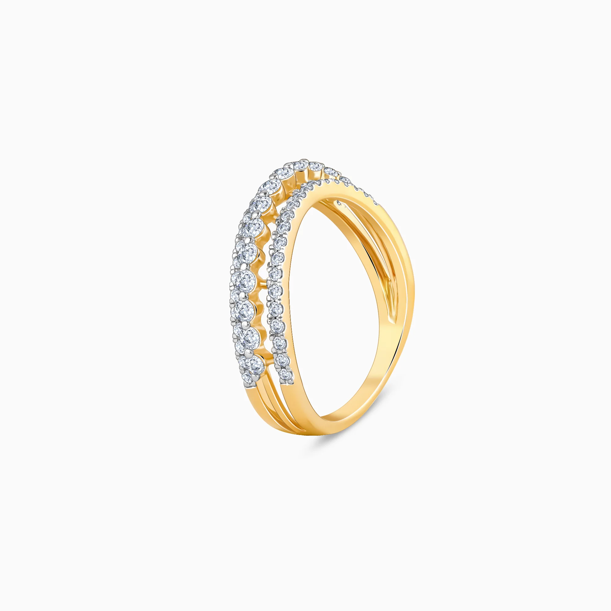 Gold Radiant Unity Diamond Ring - Image 4
