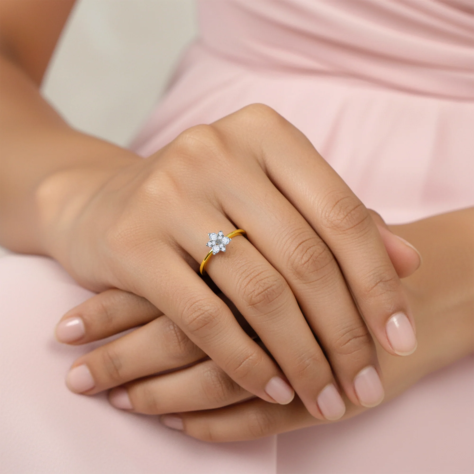 Gold Radiapetal Lab Grown Diamond Ring - Image 3