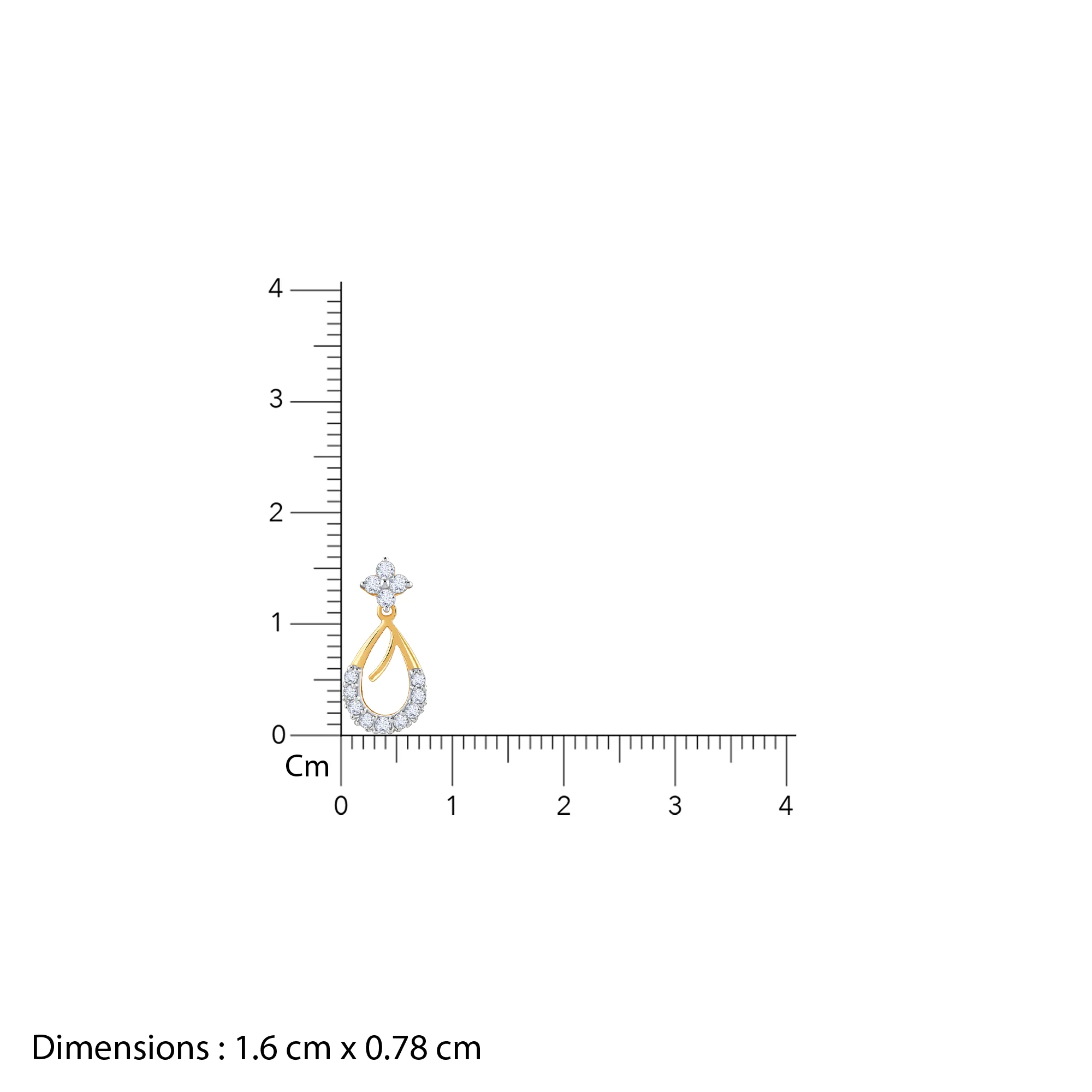 Gold Raindrop Lab Grown Diamond Earrings - Image 6
