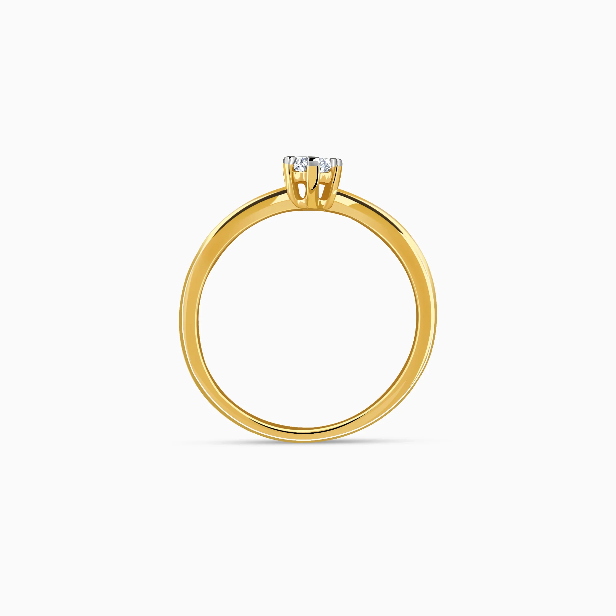Gold Reverse Tapered Lab Grown Diamond Ring - Image 5