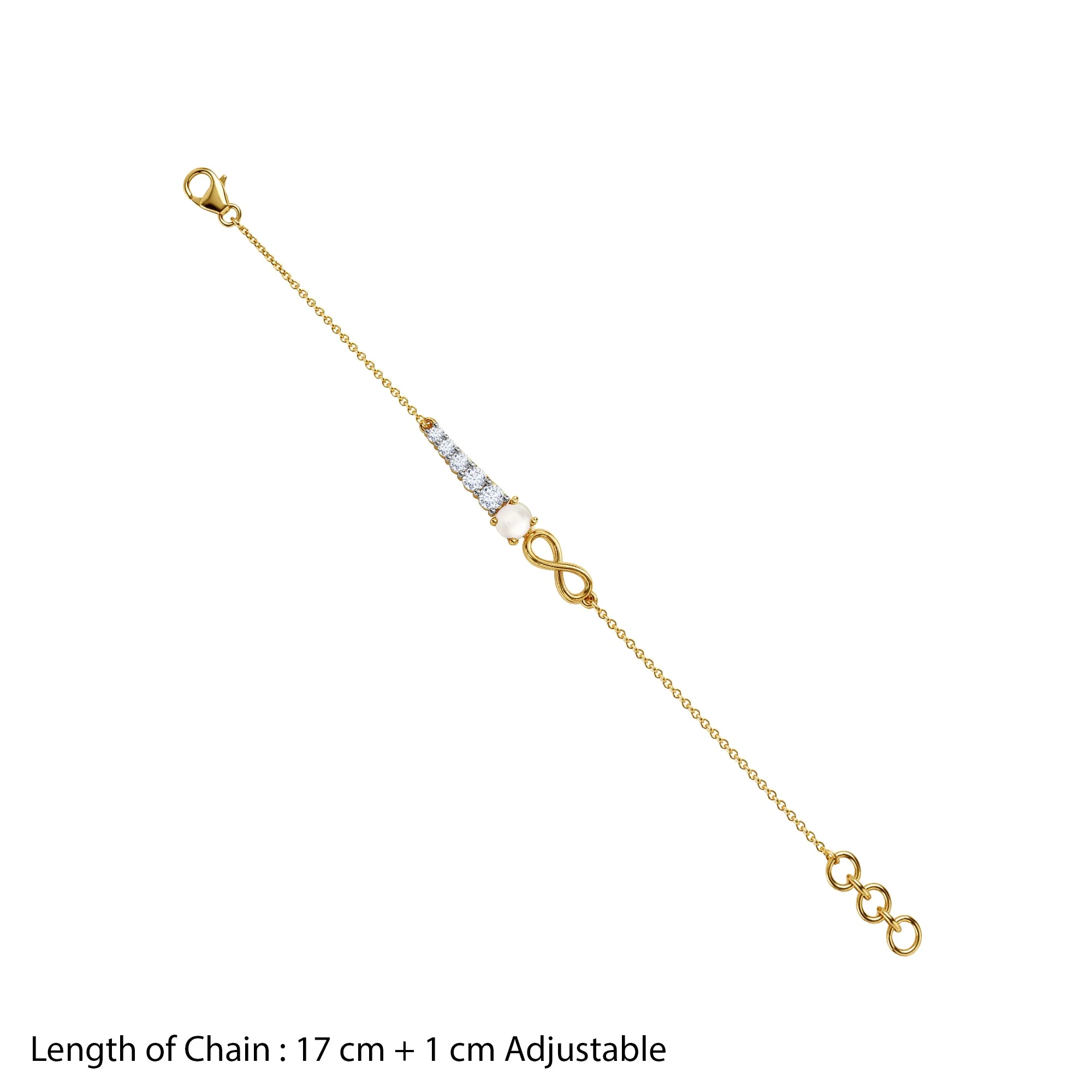 Gold Rise and Flow Lab Grown Diamond Bracelet - Image 5