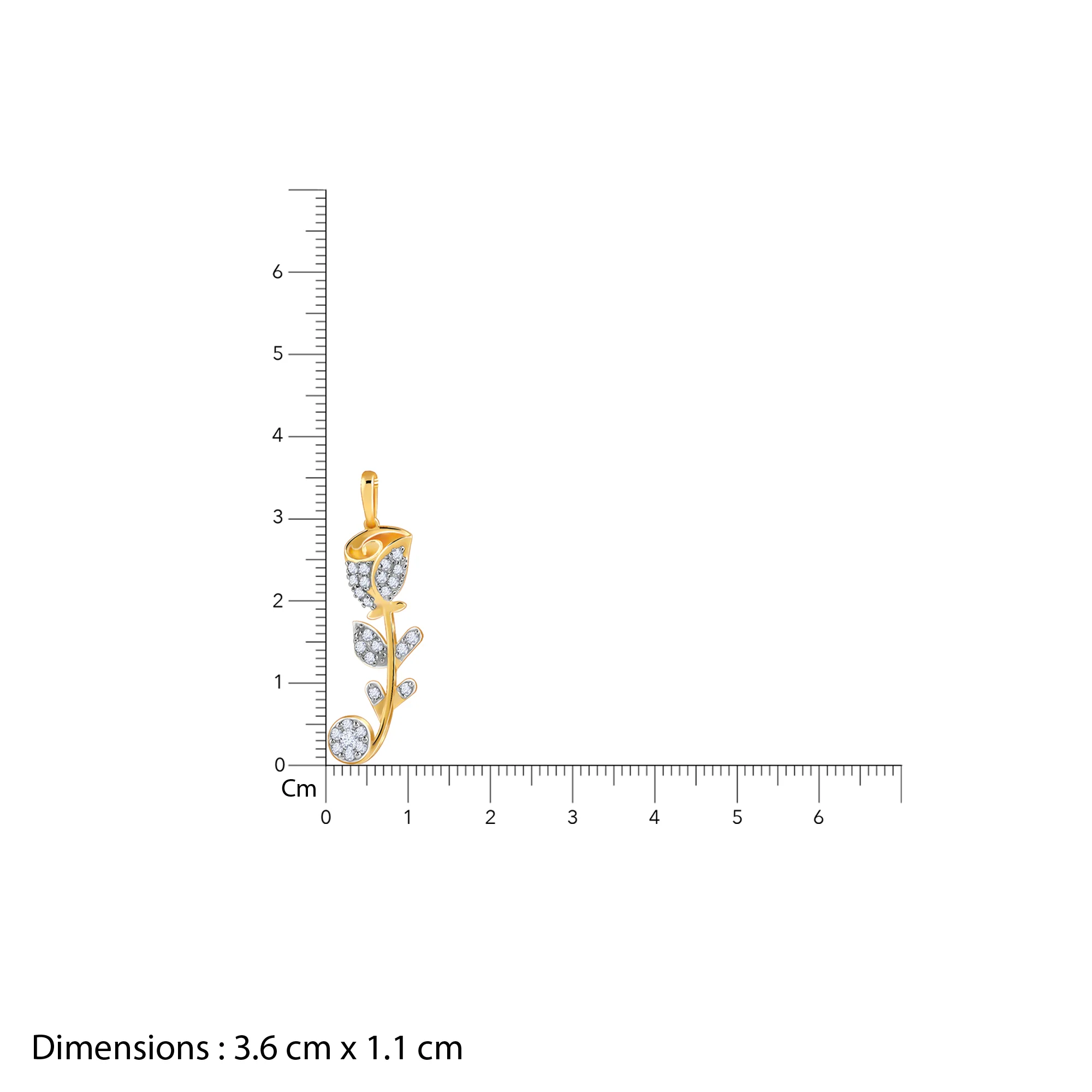 Gold Rose Reverie Lab Grown Diamond Pendant - Image 6