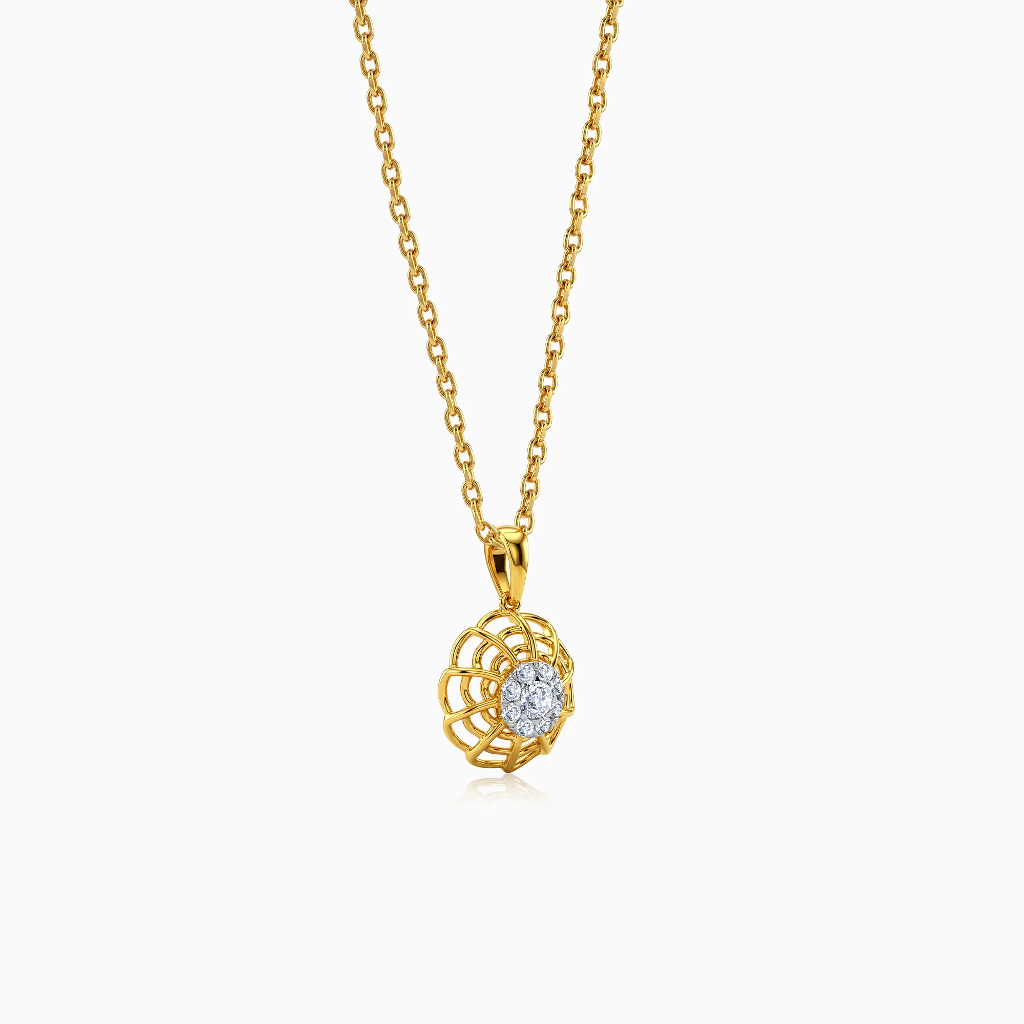 Gold Roxane Lab Grown Diamond Pendant - Image 4