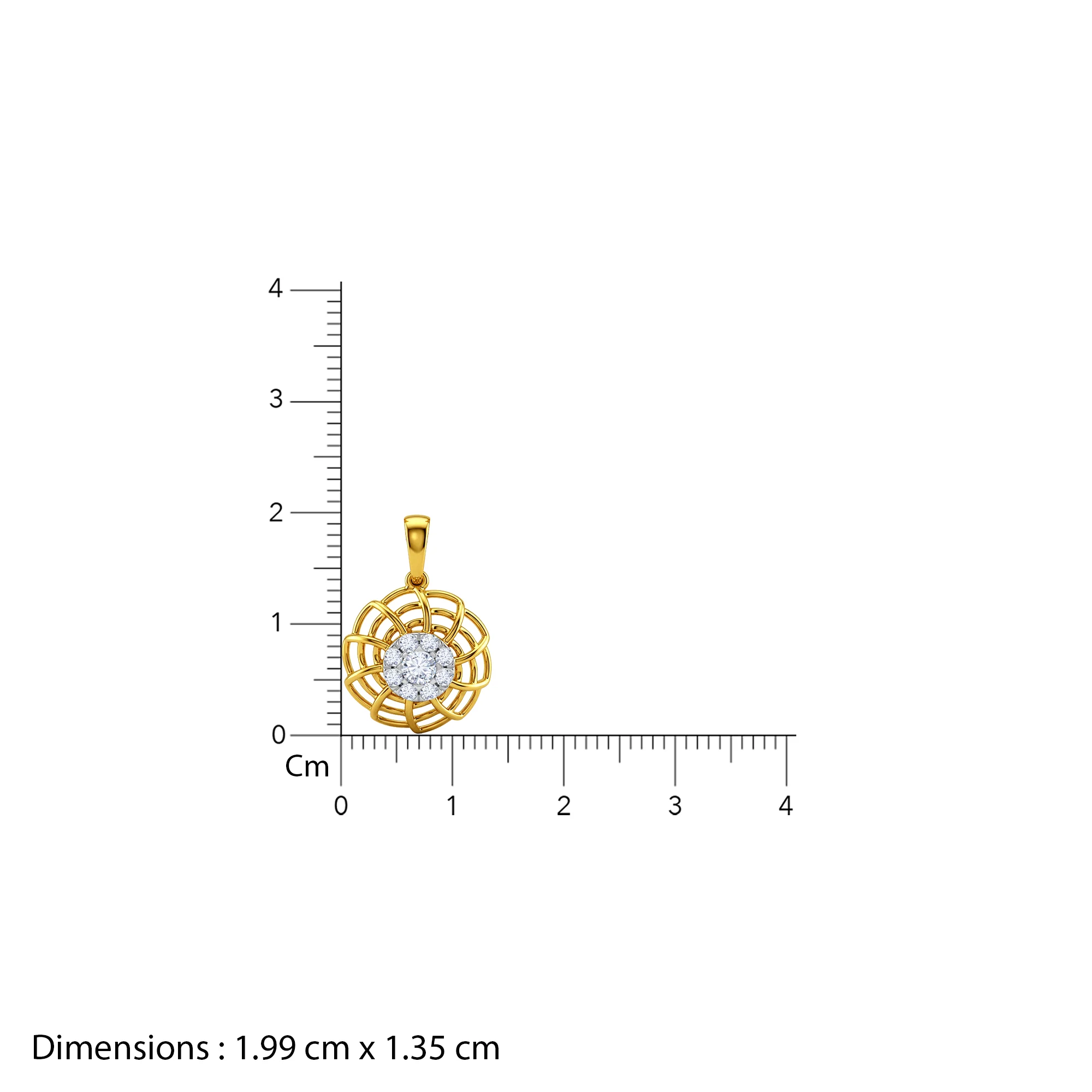 Gold Roxane Lab Grown Diamond Pendant - Image 5