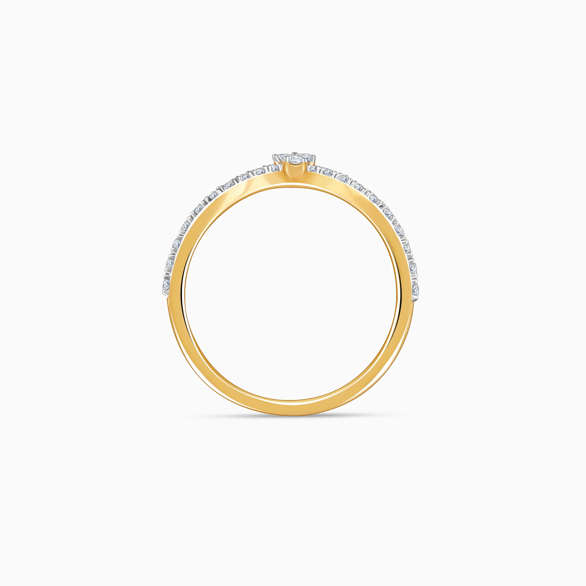 Gold Scallop Shine Lab Grown Diamond Ring - Image 5