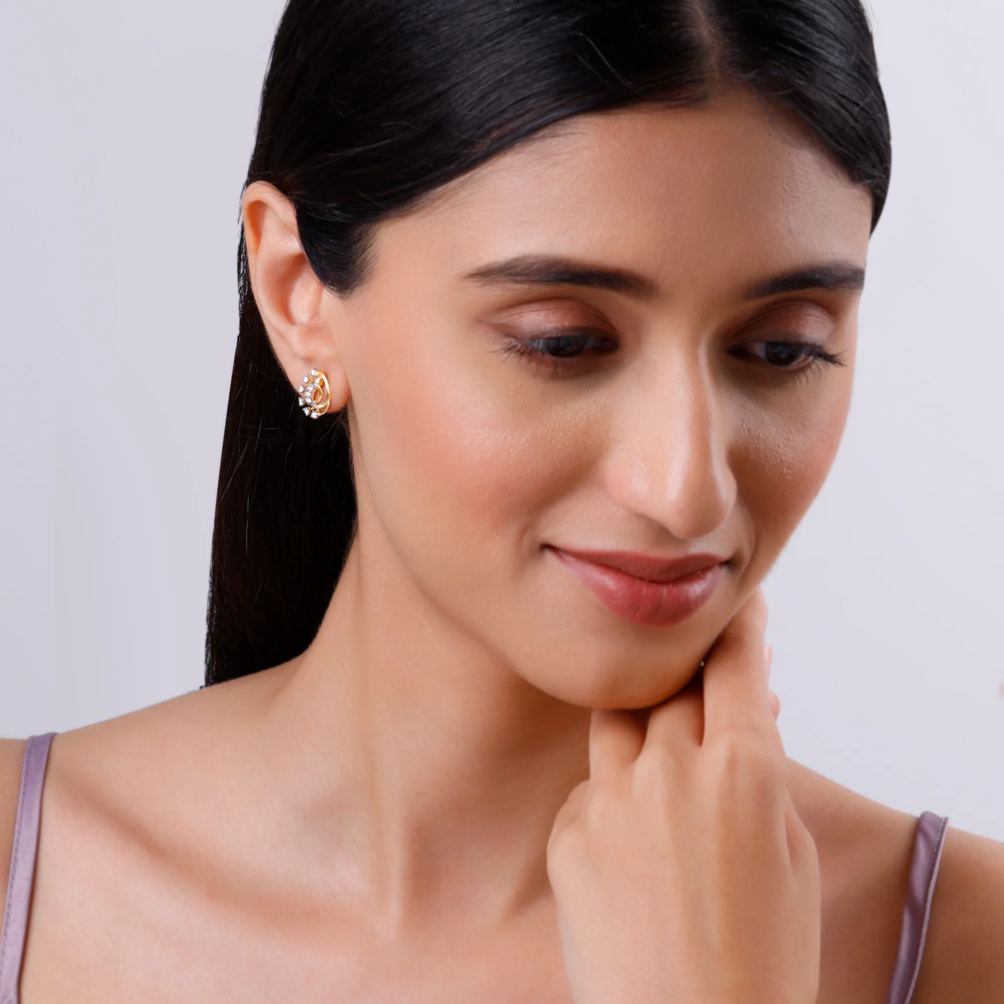 Gold Seraphina Lab Grown Diamond Studs - Image 3