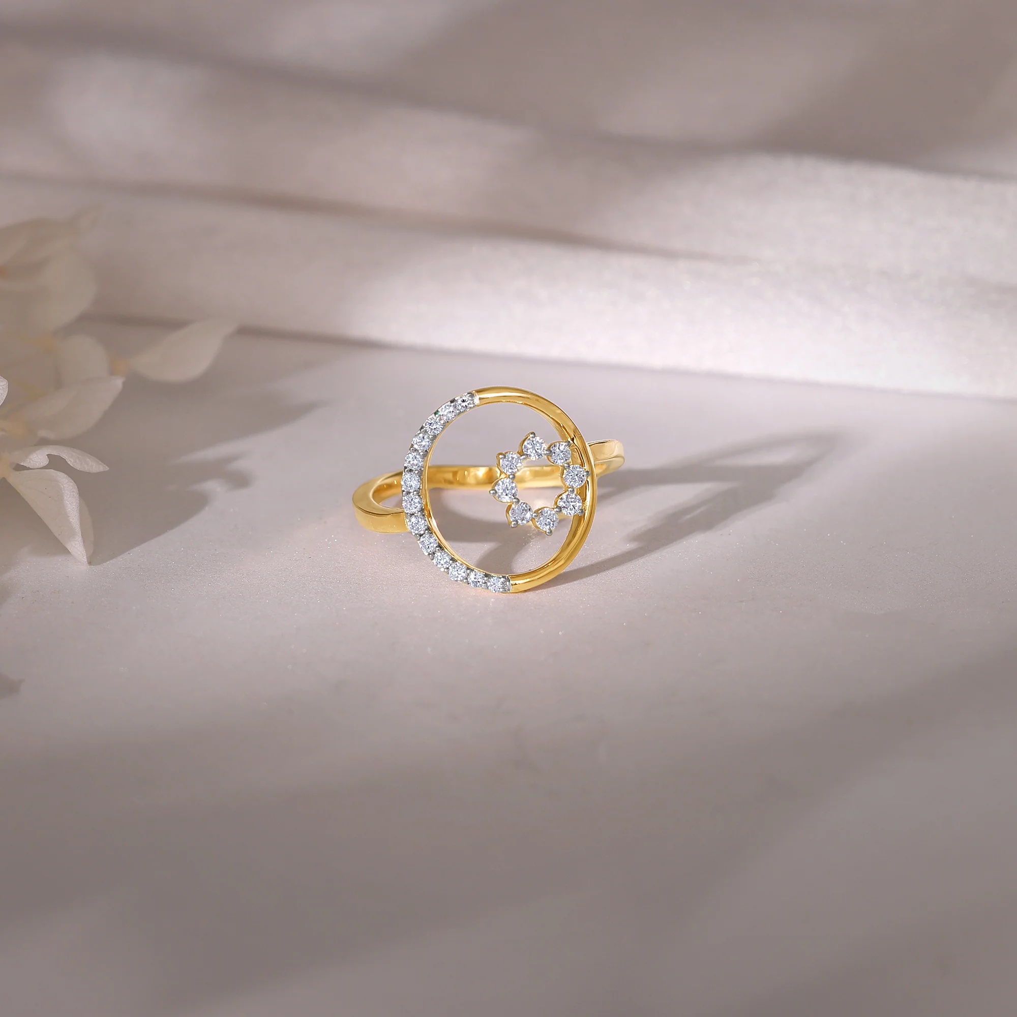 Gold Serene Flora Diamond Ring - Image 2
