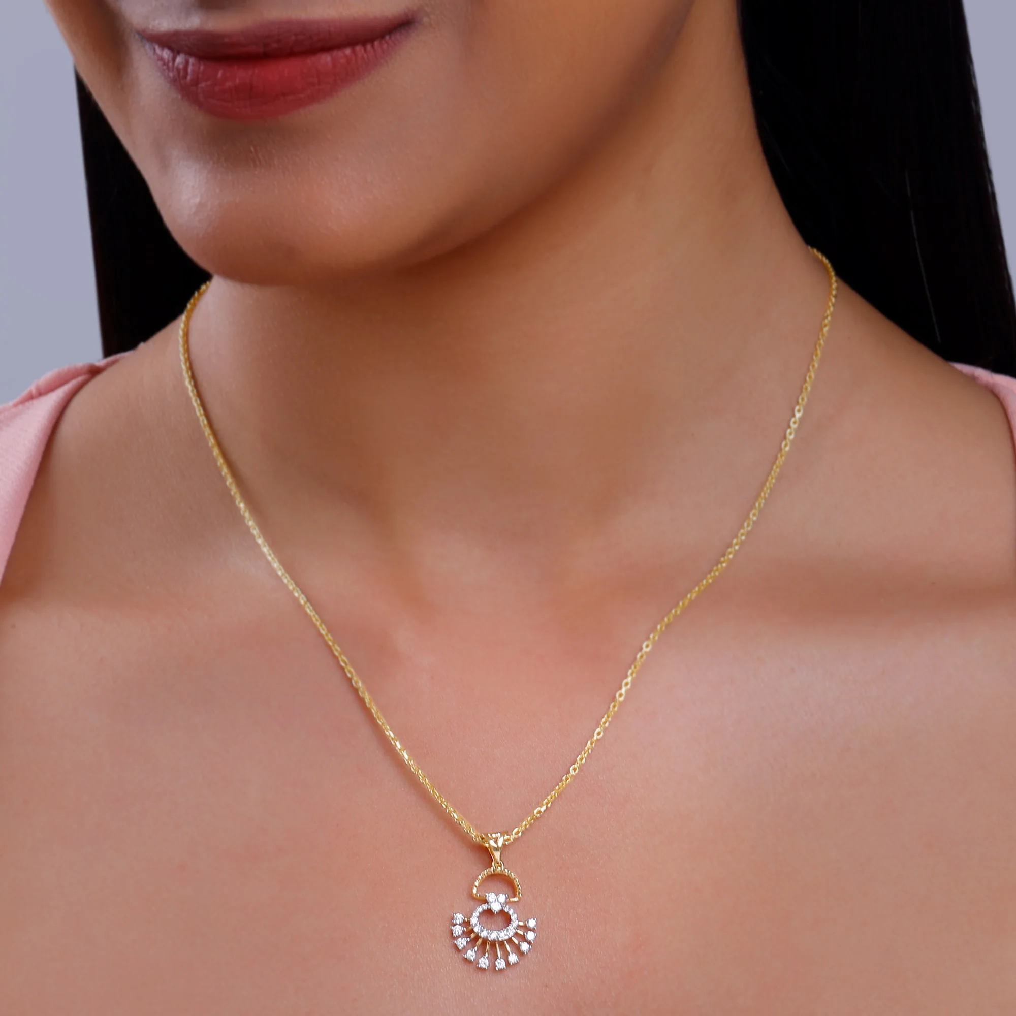 Gold Serene Moments Lab Grown Diamond Pendant - Image 3