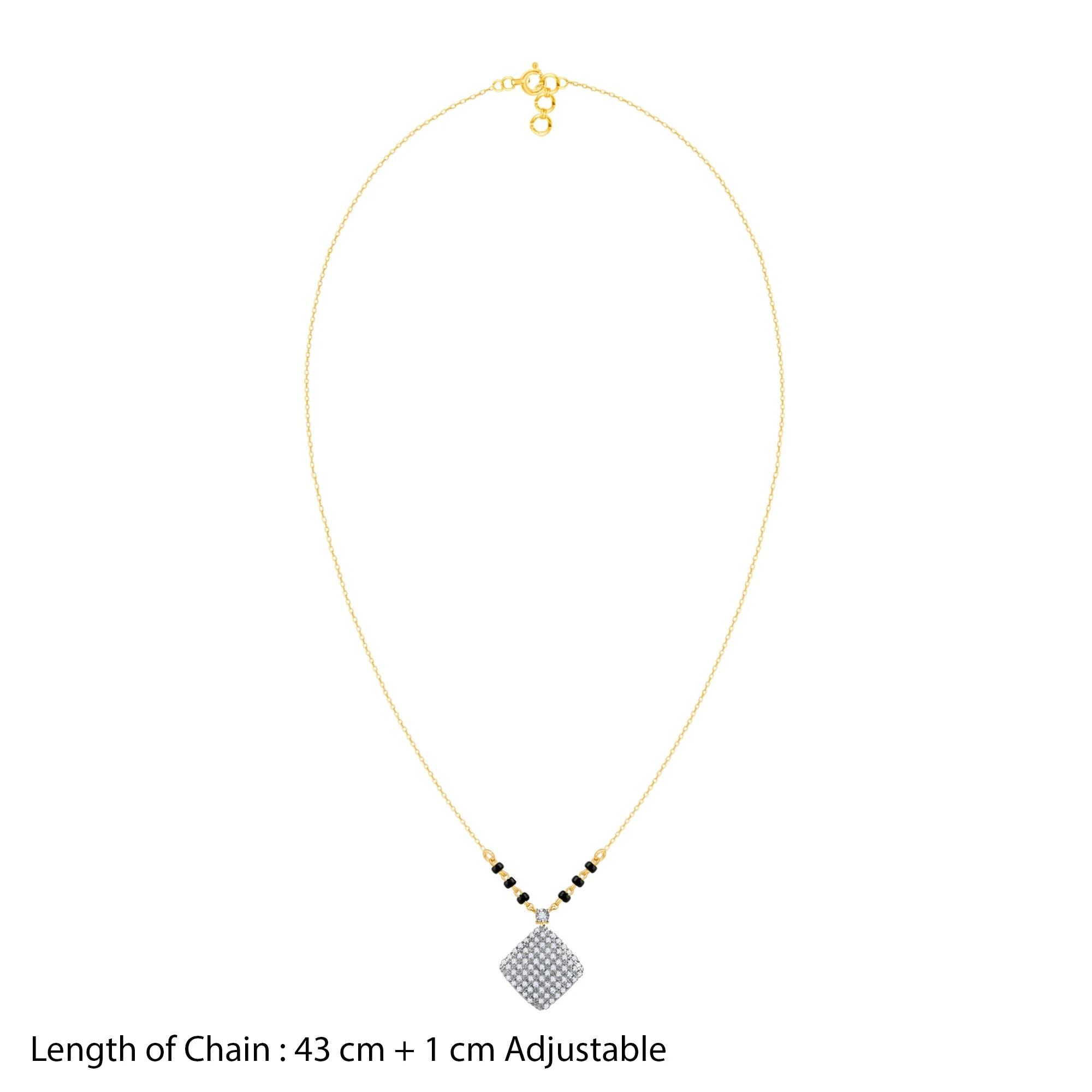 Gold Shubh Milan Diamond Mangalsutra - Image 5
