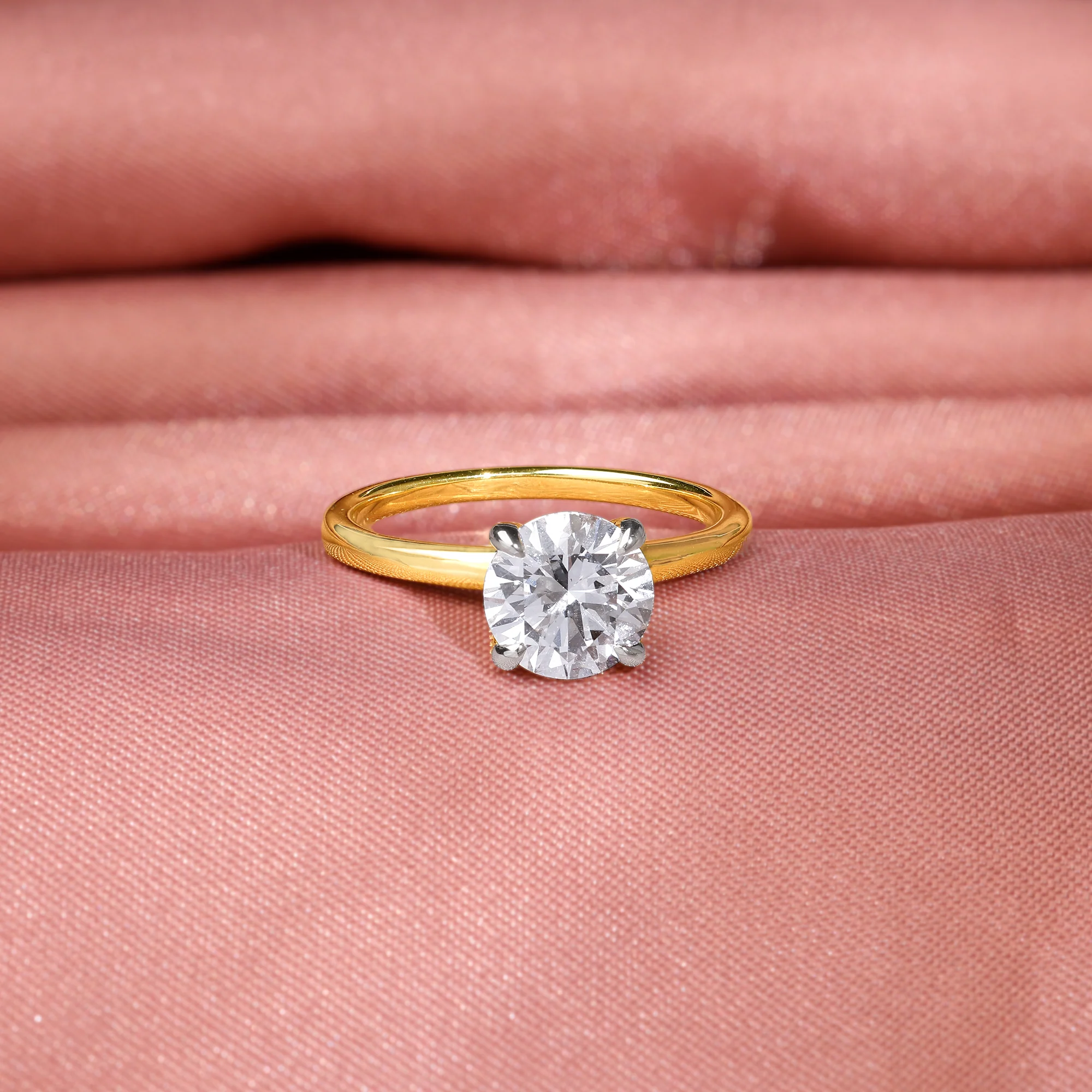 Gold Soul Solitaire Lab Grown Diamond Ring - Image 2