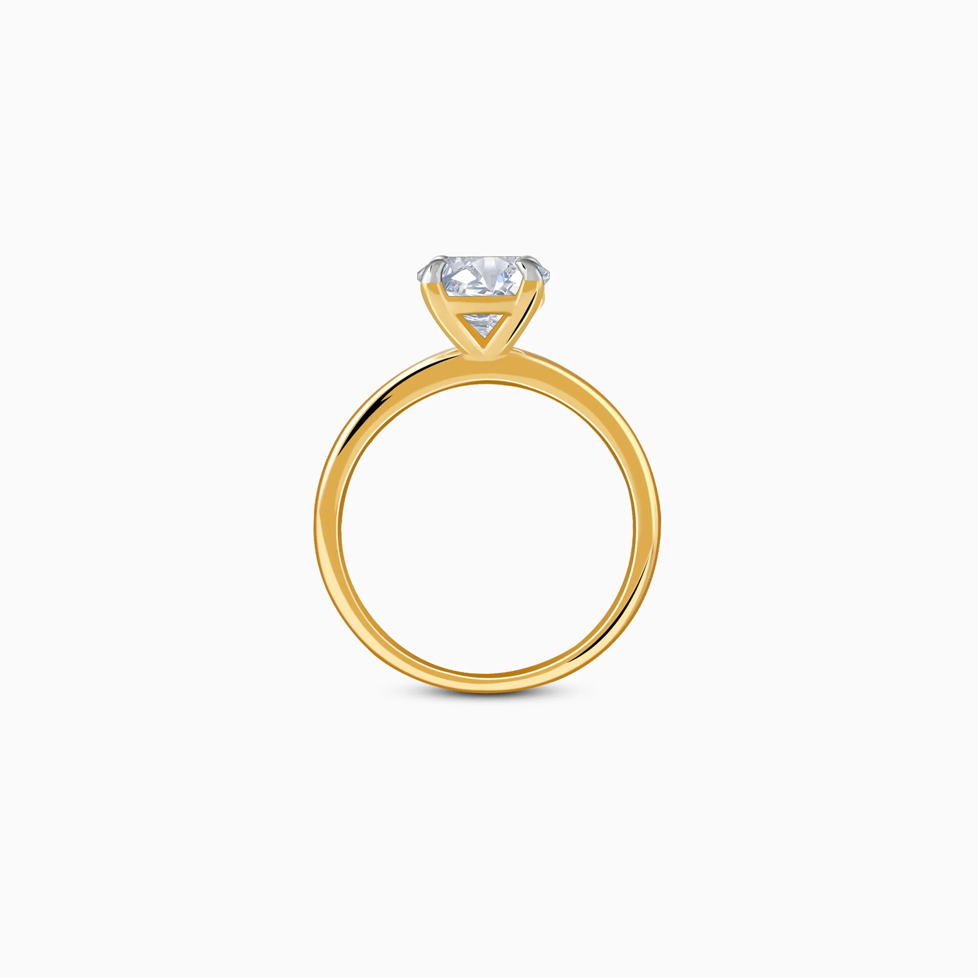 Gold Soul Solitaire Lab Grown Diamond Ring - Image 5