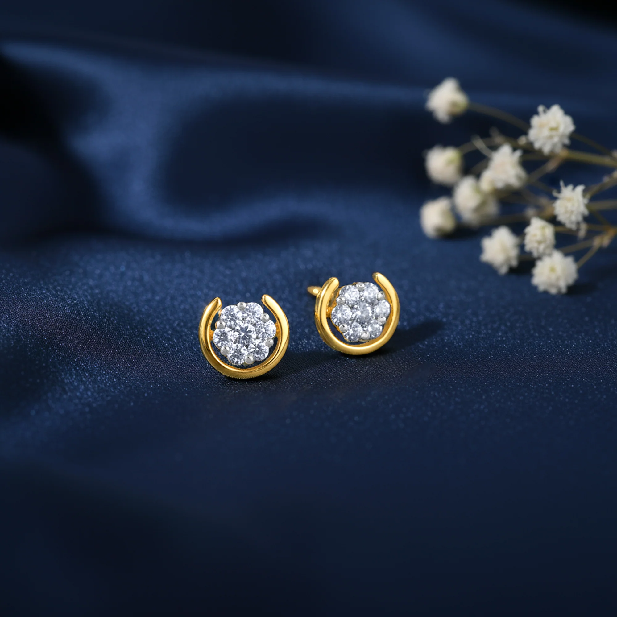 Gold Sphere Lab Grown Diamond Studs - Image 2
