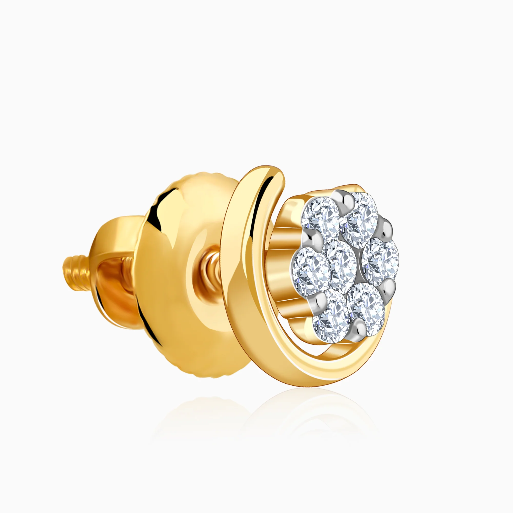 Gold Sphere Lab Grown Diamond Studs - Image 4