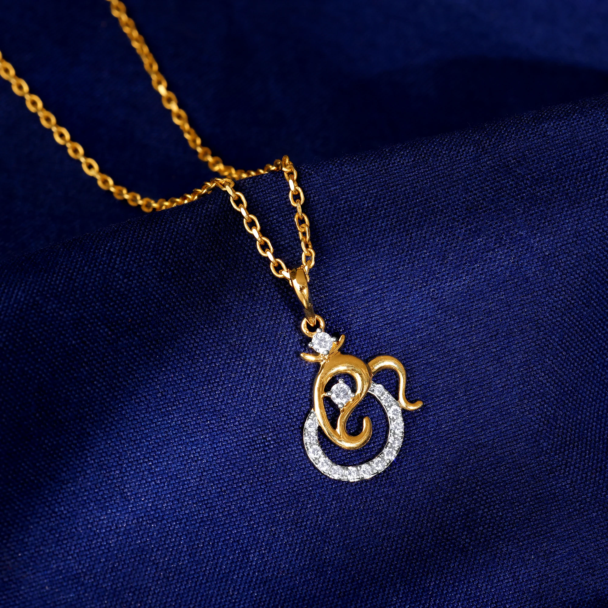 Gold Spiritual Ganesha Lab Grown Diamond Pendant - Image 2