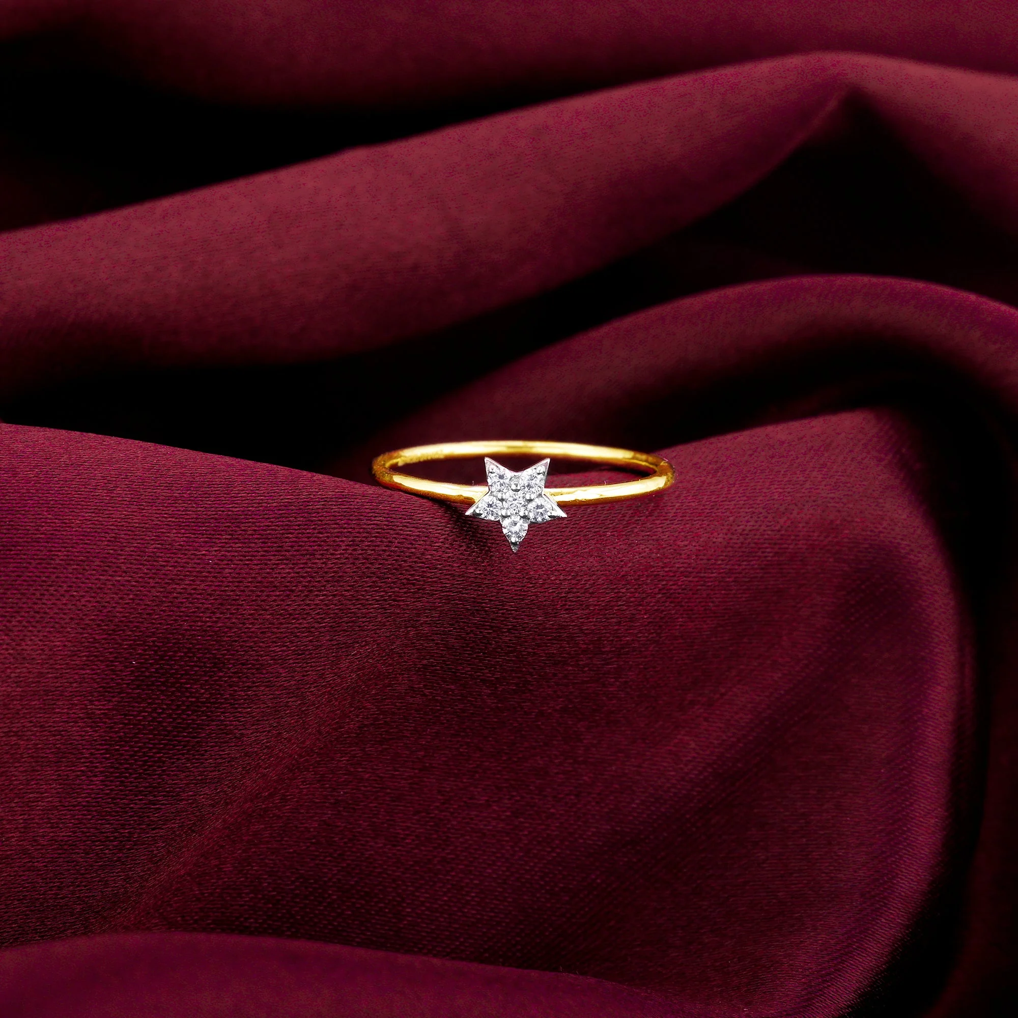 Gold Star Constellation Diamond Ring - Image 2