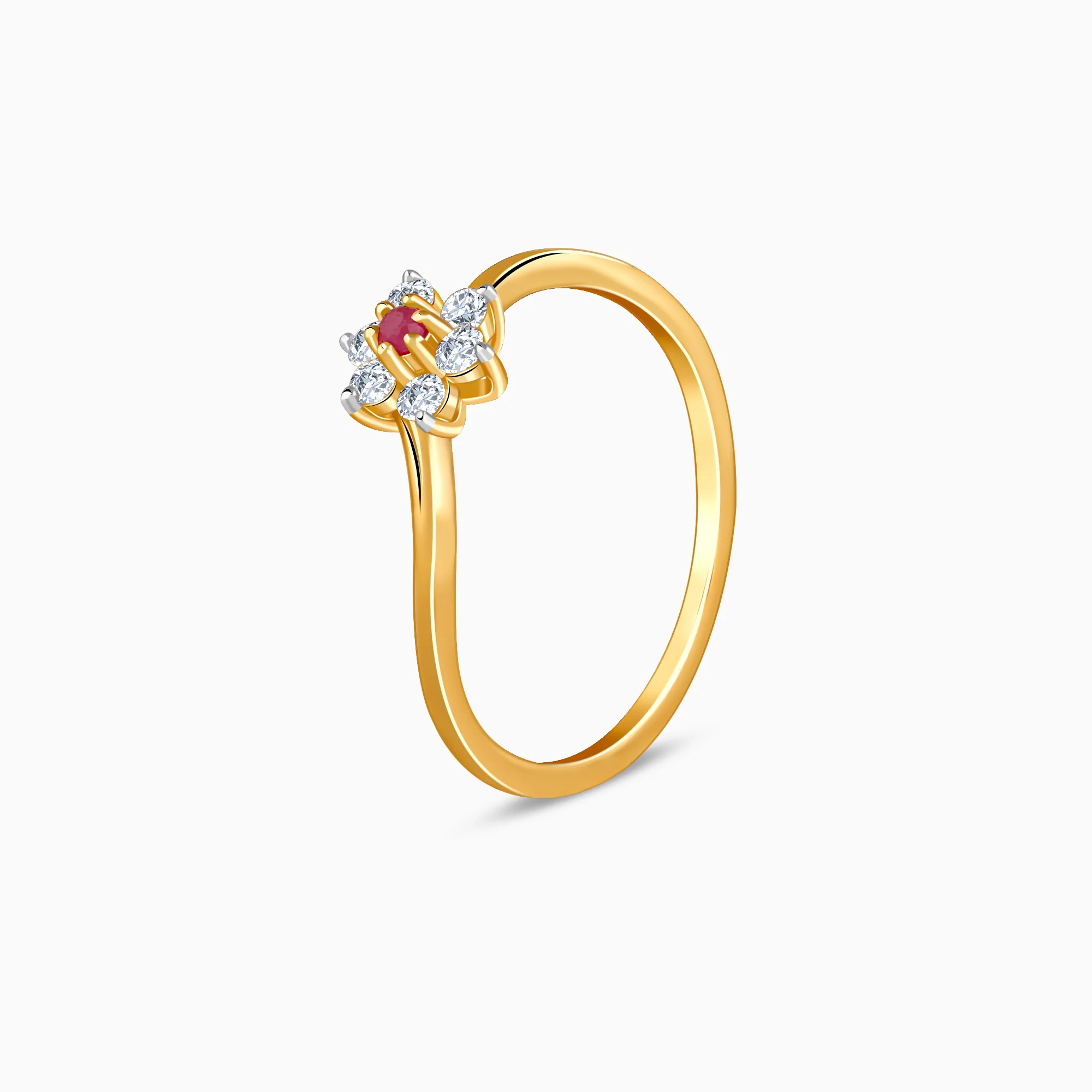 Gold Stellar Swirl Lab Grown Diamond Ring - Image 4