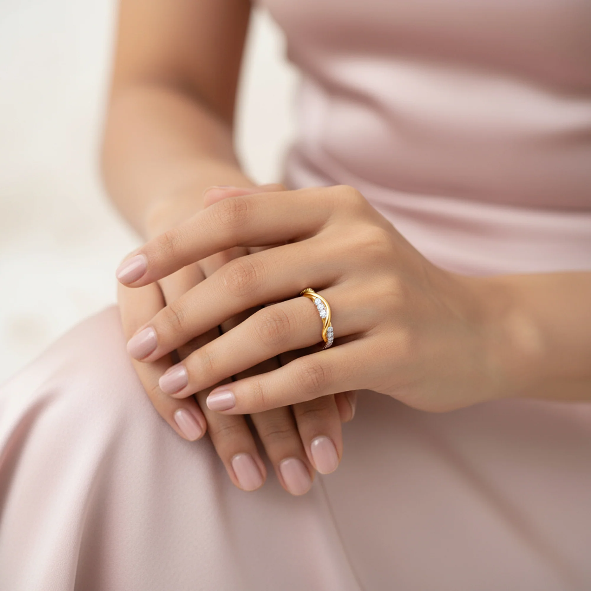Gold Style Sparkle Lab Grown Diamond Ring - Image 3