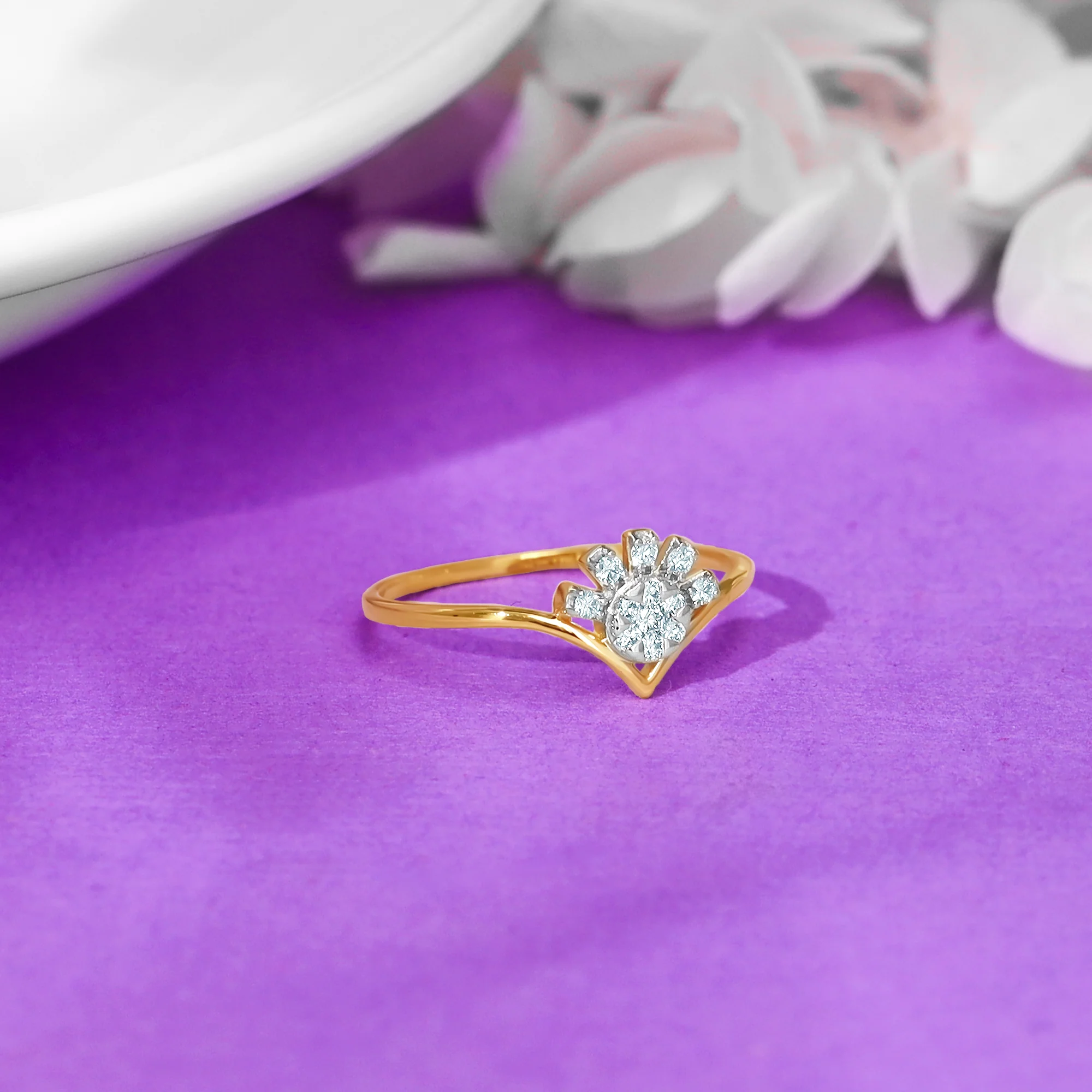 Gold Sunshine Diamond Ring - Image 2