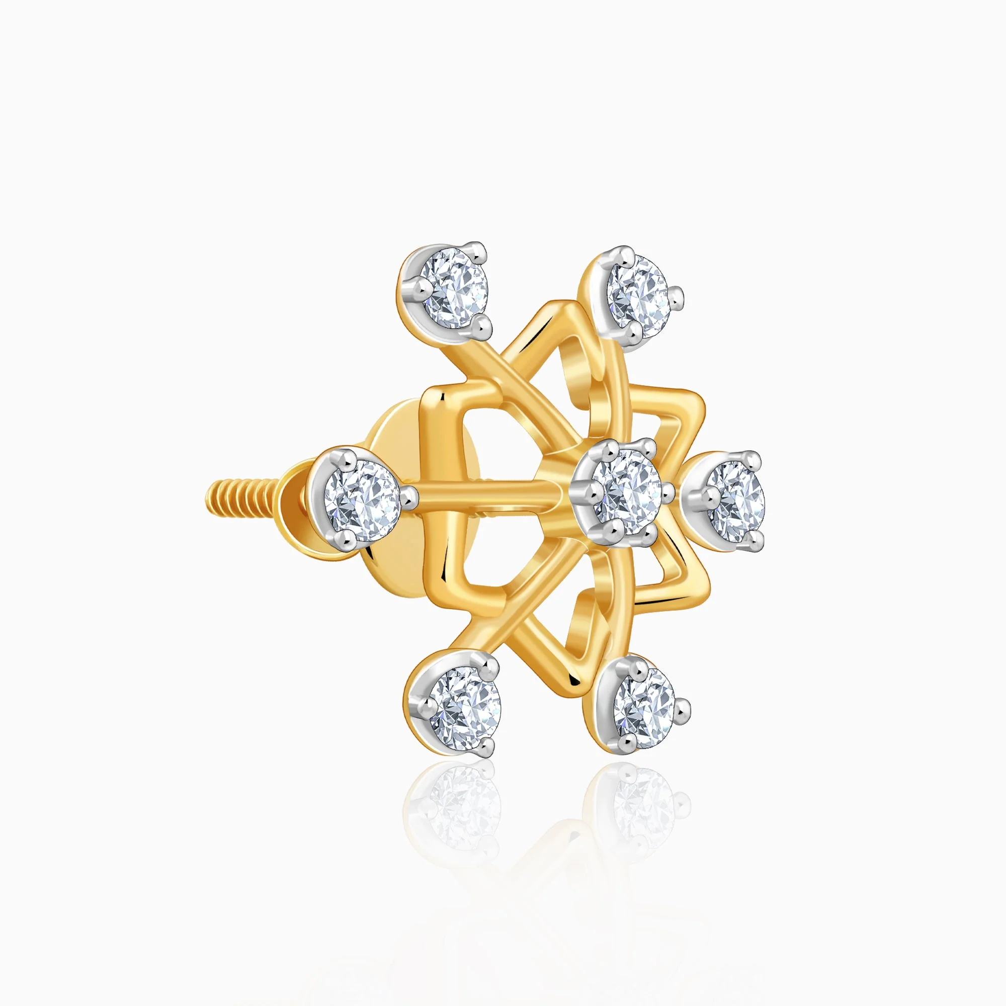 Gold Supernova Lab Grown Diamond Studs - Image 4