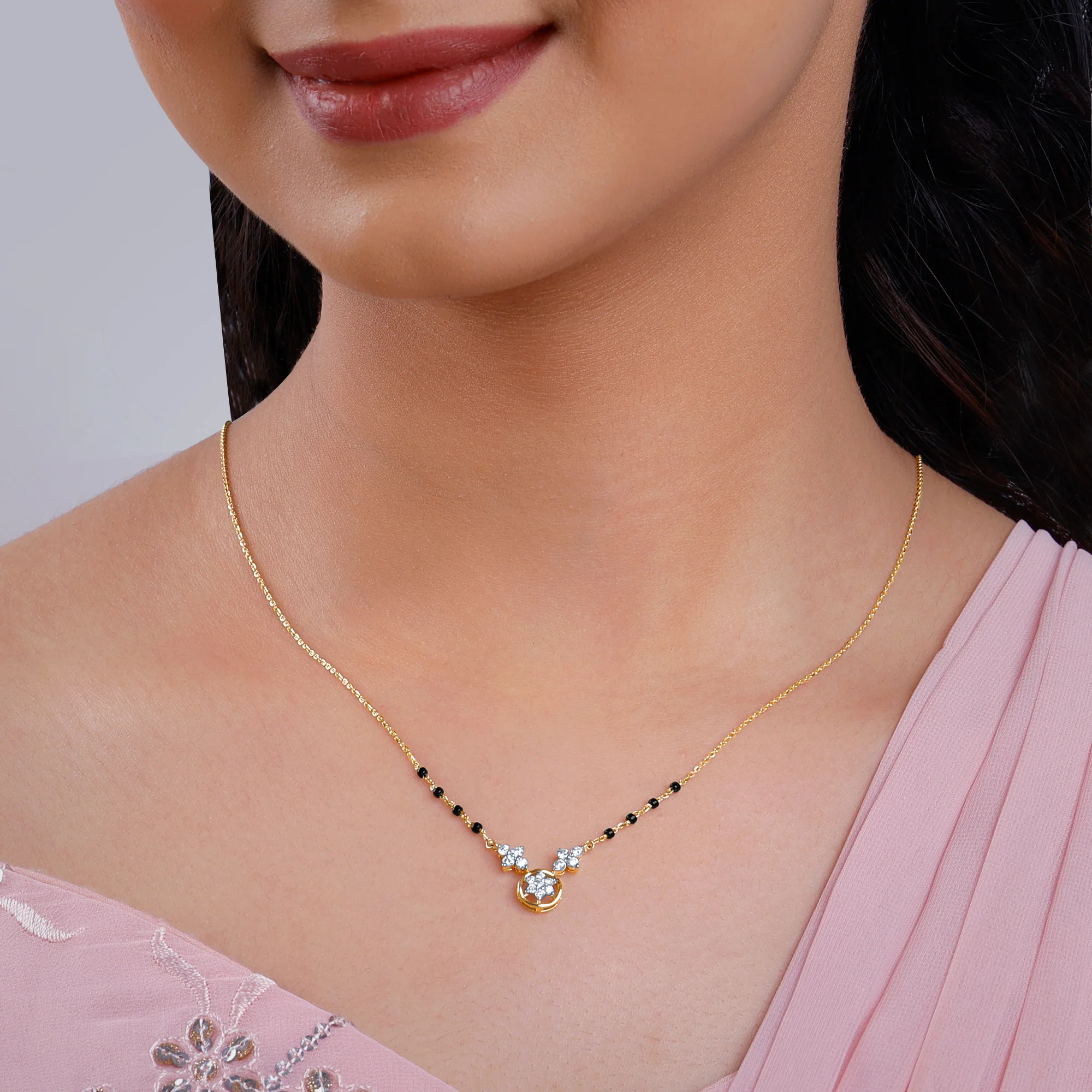 Gold Swapna Lab Grown Diamond Mangalsutra - Image 3