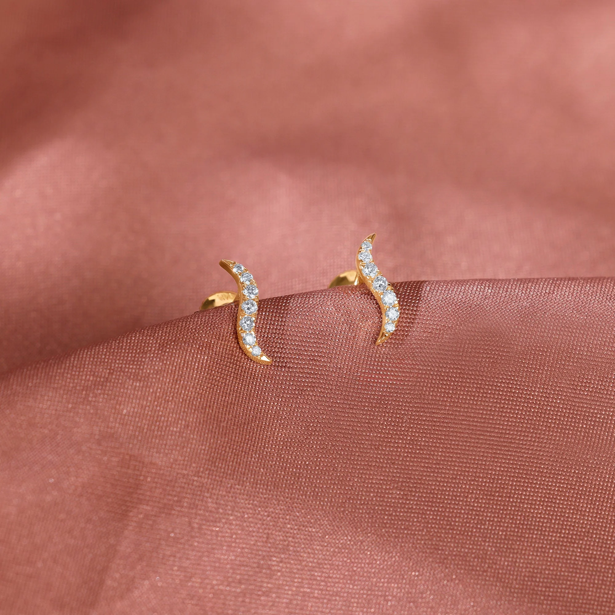 Gold Sway Lab Grown Diamond Studs - Image 2