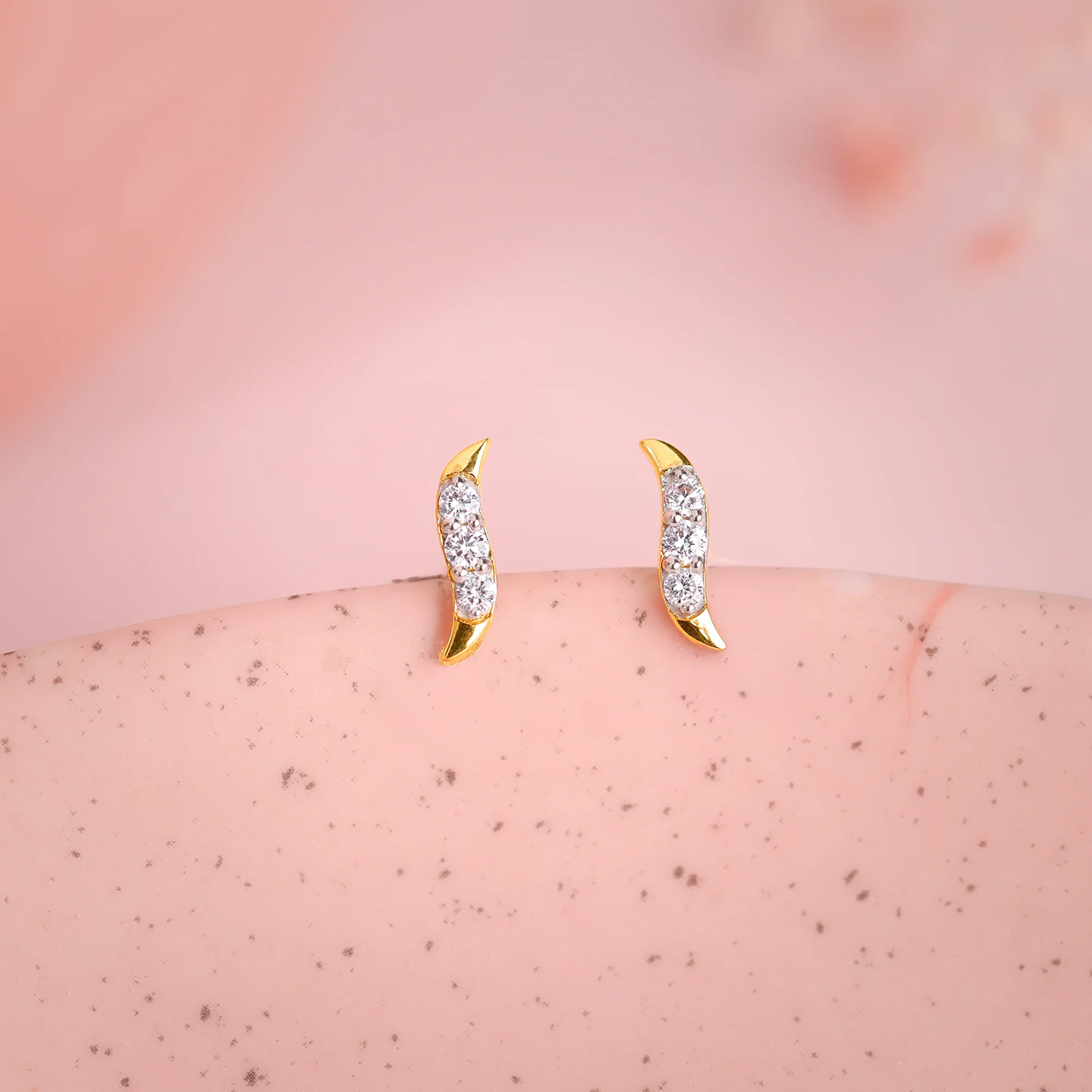 Gold Swing Lab Grown Diamond Studs - Image 2
