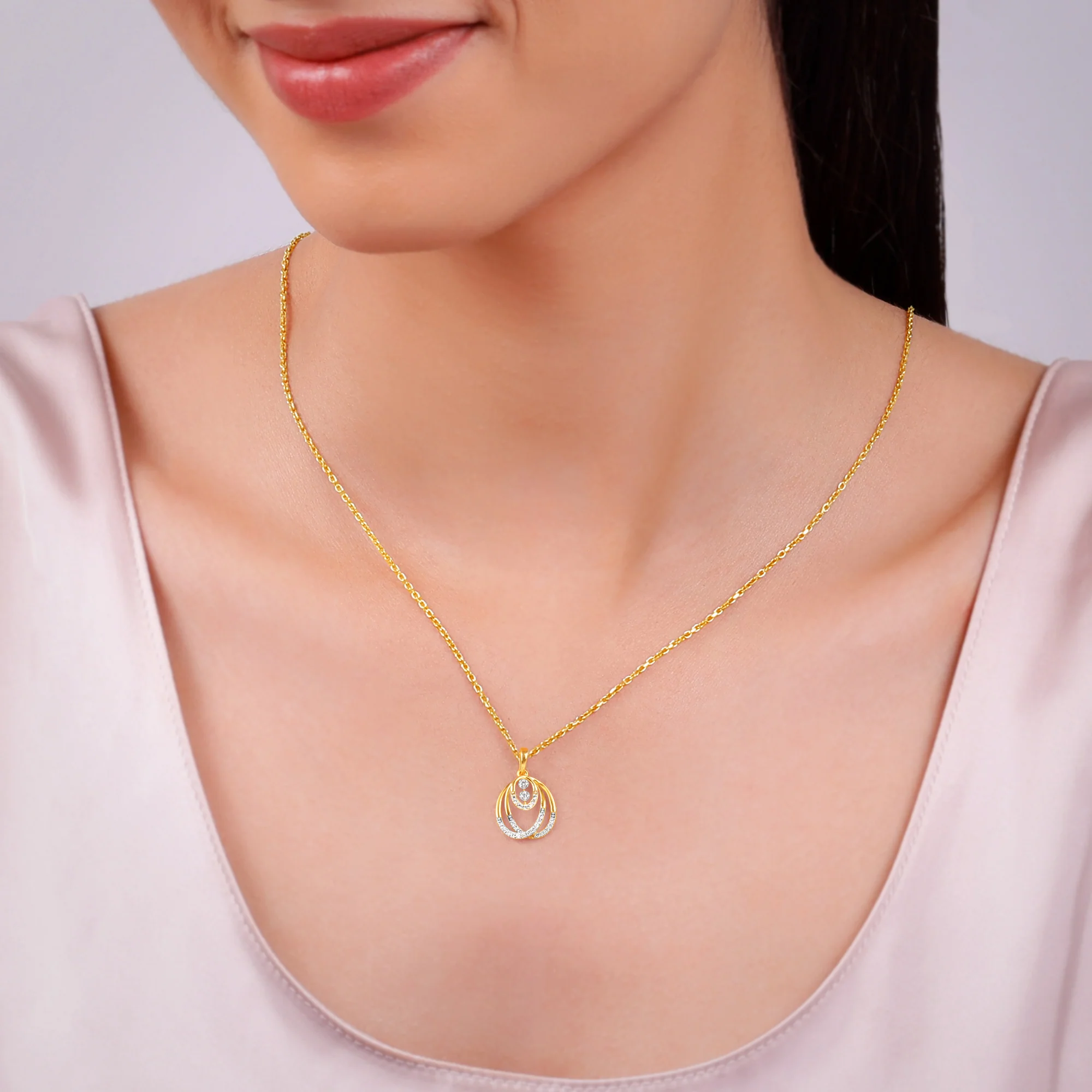 Gold Tangle Lab Grown Diamond Pendant - Image 3