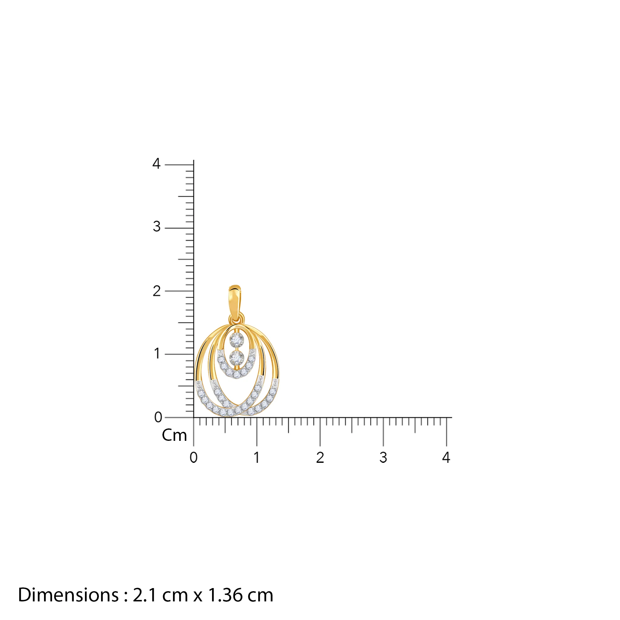 Gold Tangle Lab Grown Diamond Pendant - Image 6