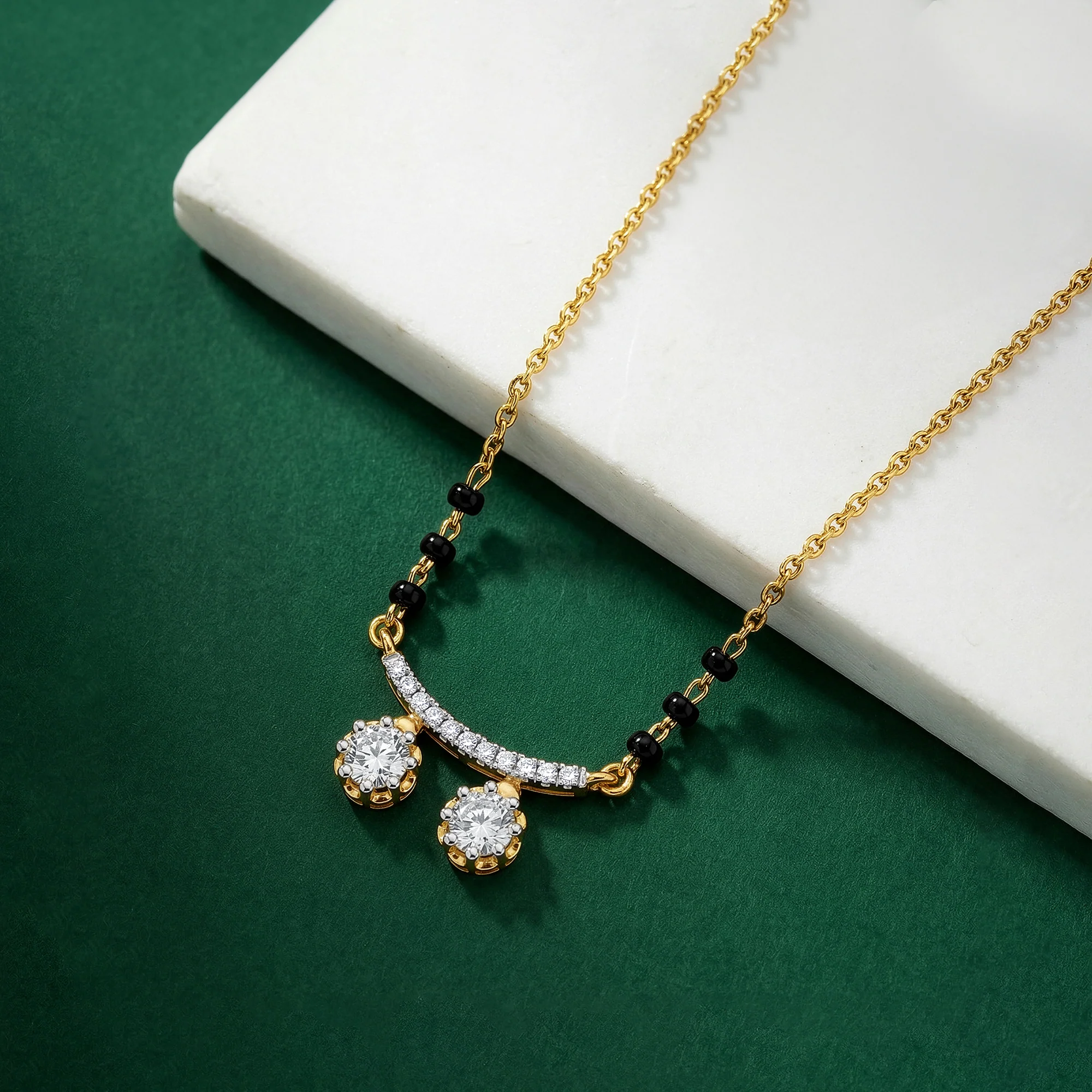 Gold Tavisha Lab Grown Diamond Mangalsutra - Image 2