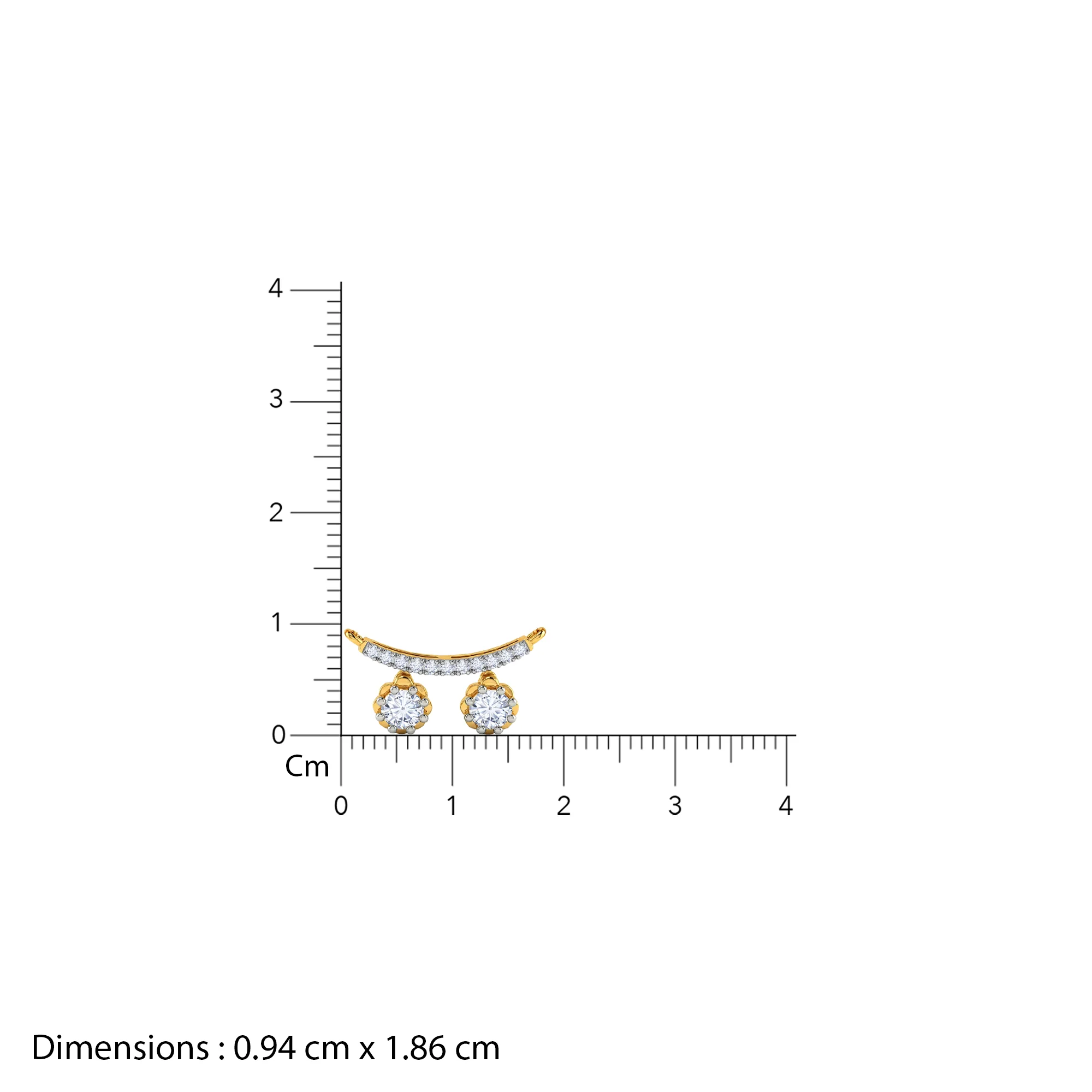 Gold Tavisha Lab Grown Diamond Mangalsutra - Image 4