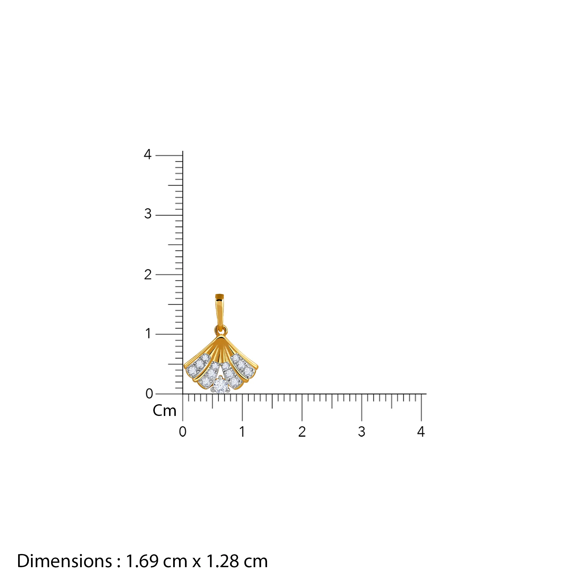 Gold Tidewing Lab Grown Diamond Pendant - Image 6