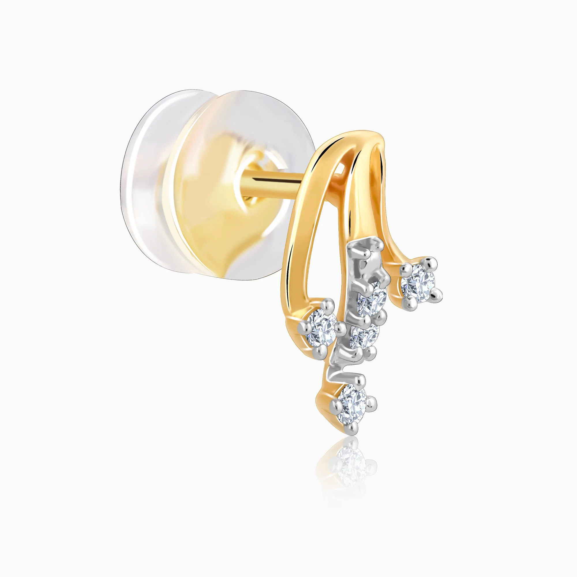 Gold Trail Diamond Earrings - Image 4