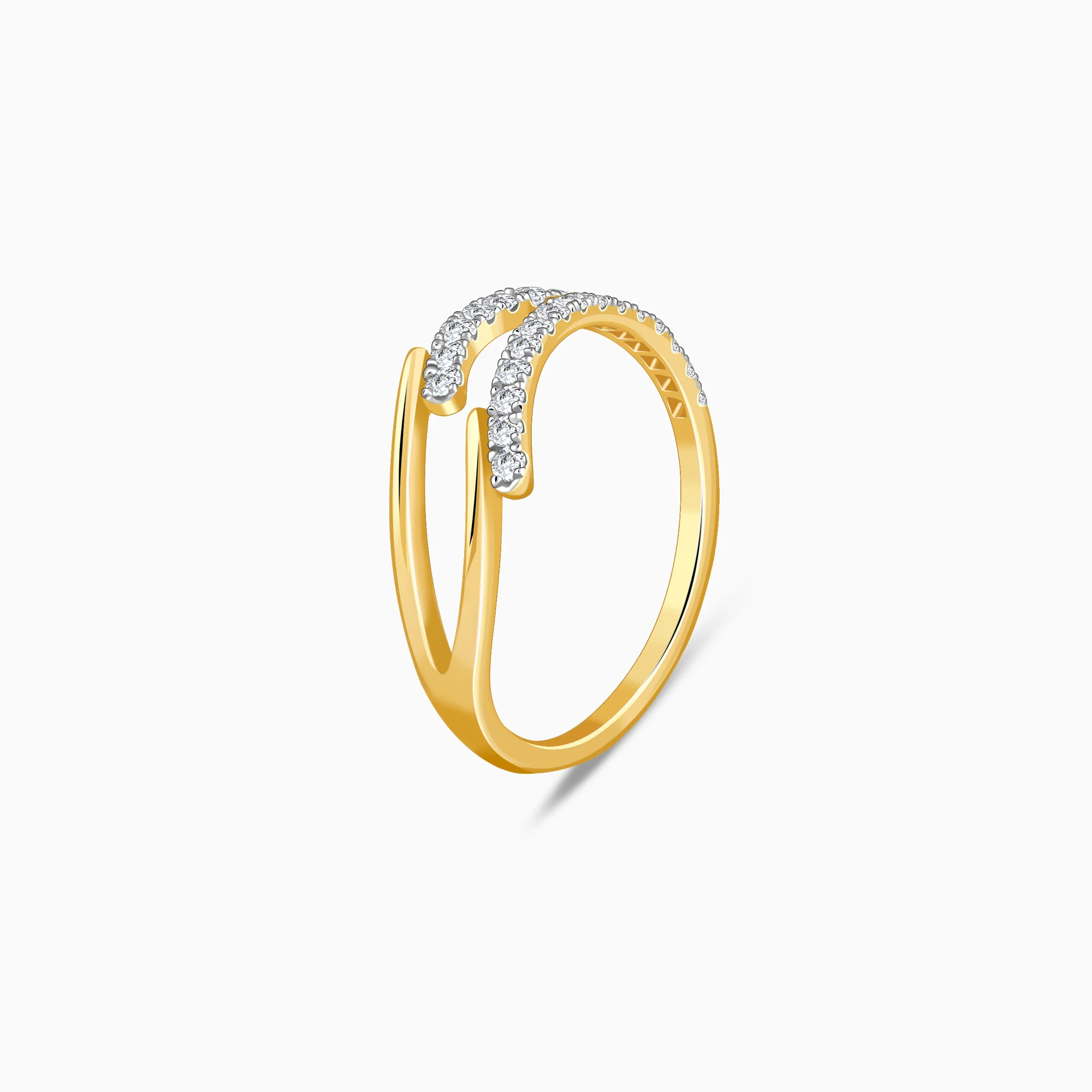 Gold Twin Glow Lab Grown Diamond Ring - Image 4