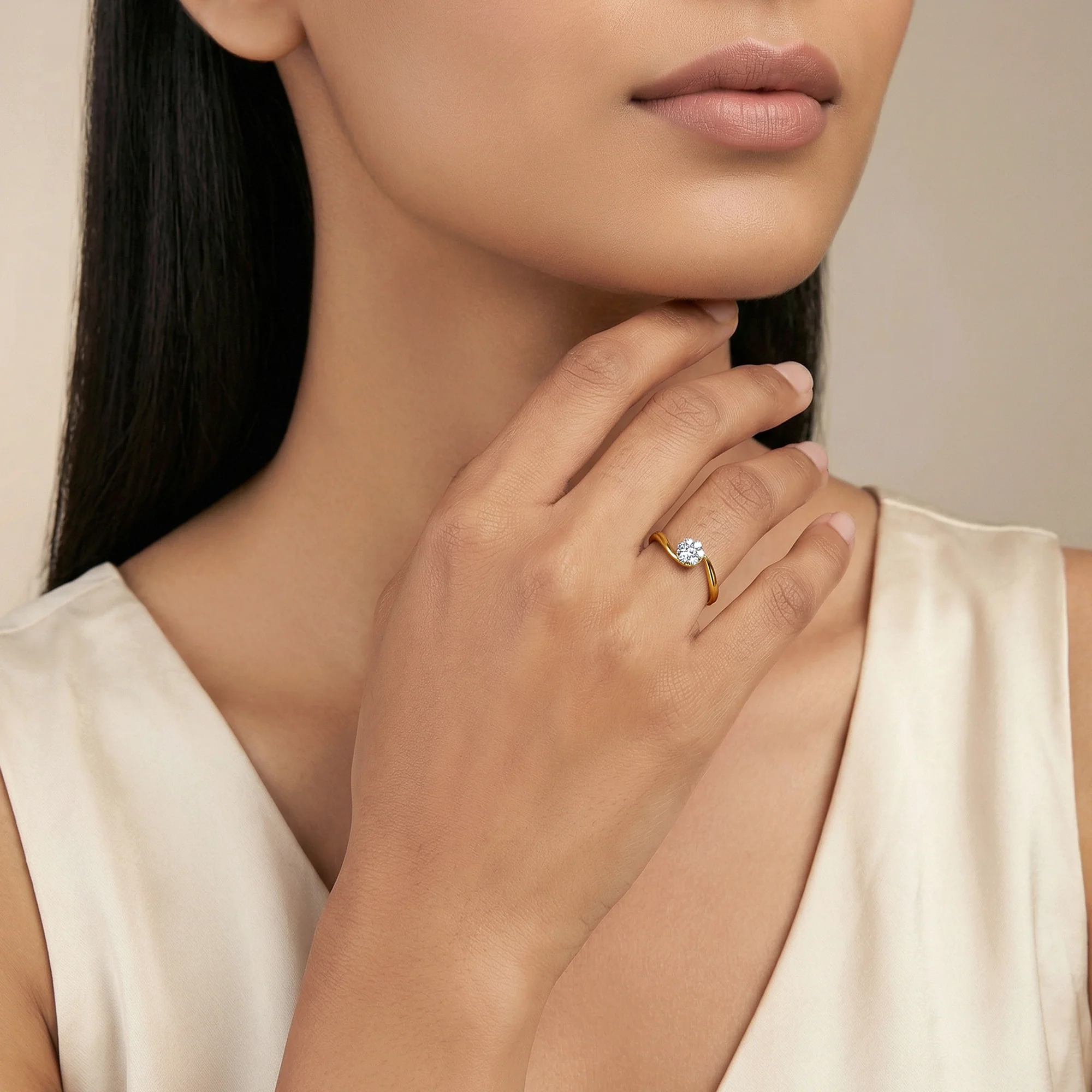 Gold Twine Spark Lab Grown Diamond Ring (Size 12) - Image 3