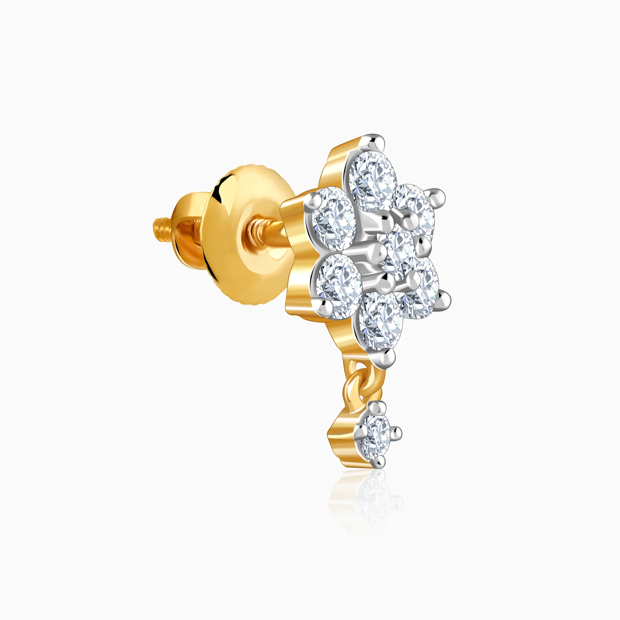 Gold Twinklebee Lab Grown Diamond Earrings - Image 4