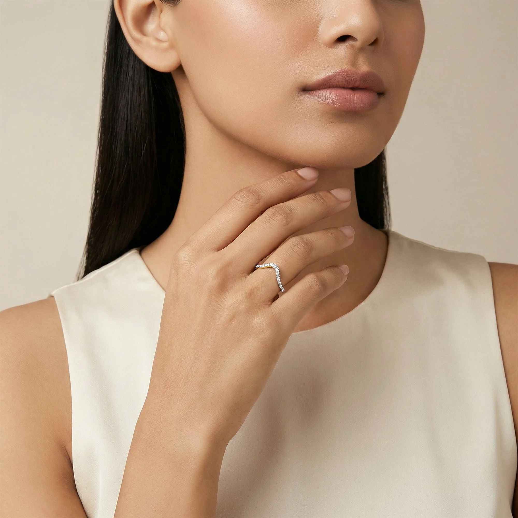 Gold Vanki Lab Grown Diamond Ring (Size 12) - Image 3