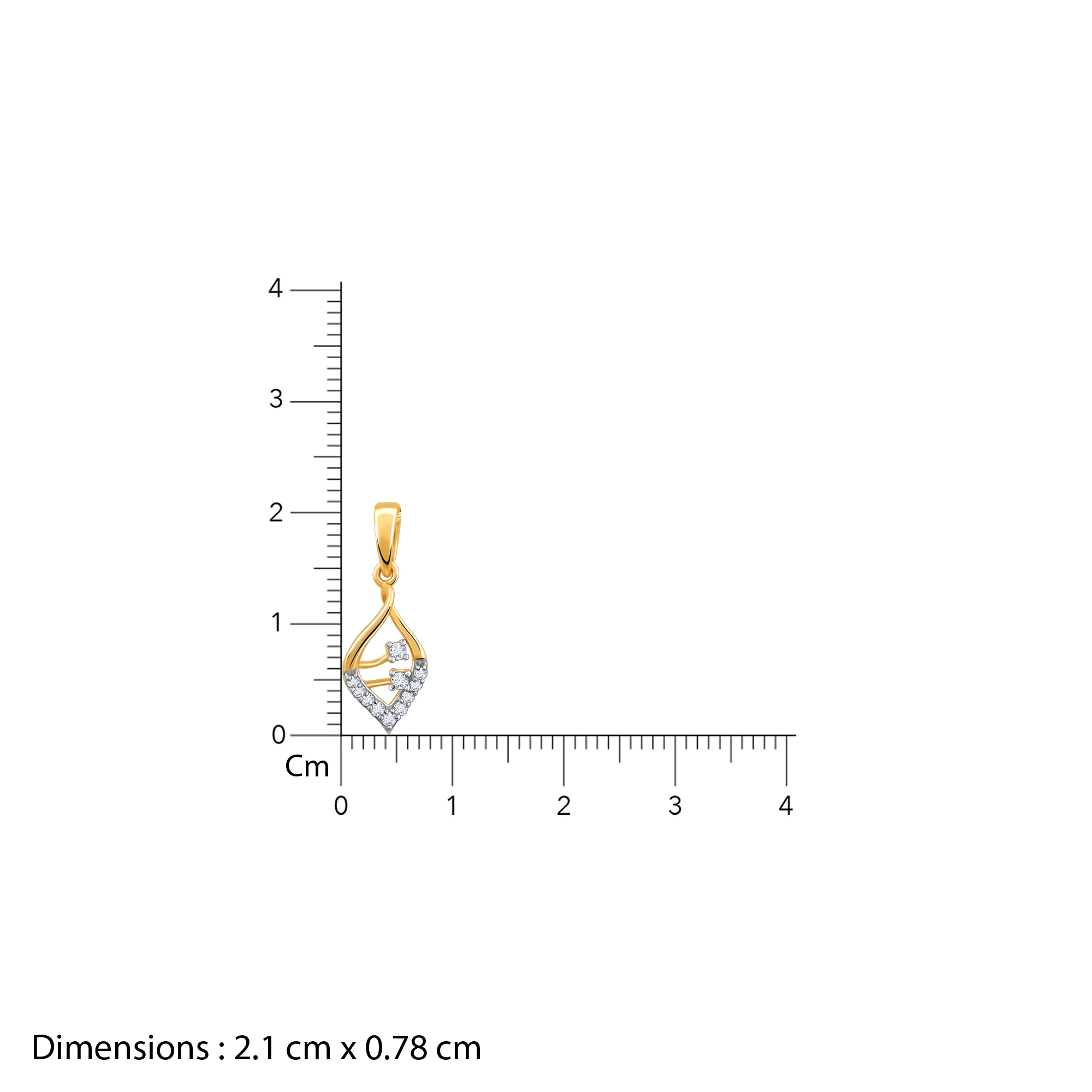 Gold Veil Diamond Pendant - Image 6