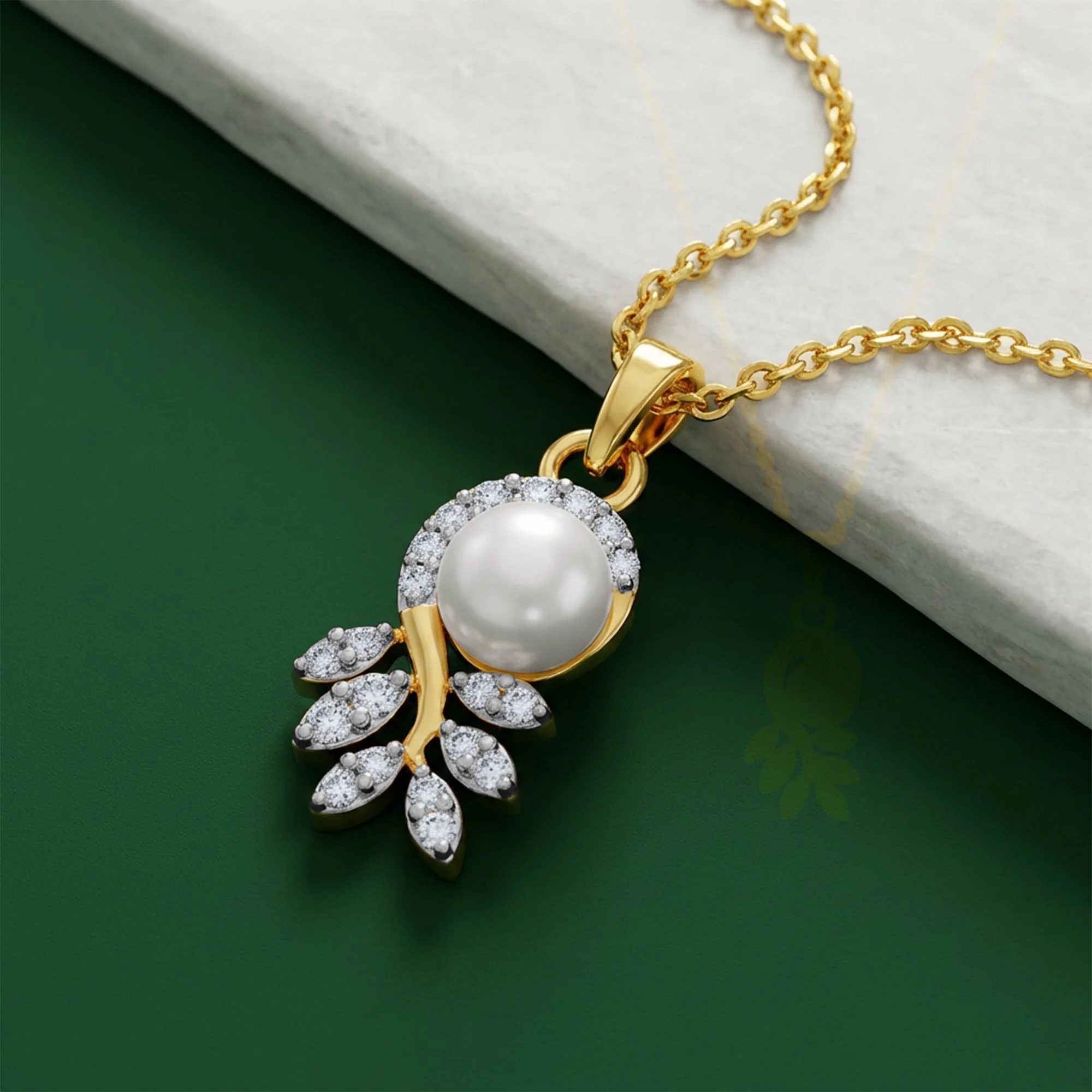 Gold Vine of Her Lab grown Diamond Pendant - Image 2